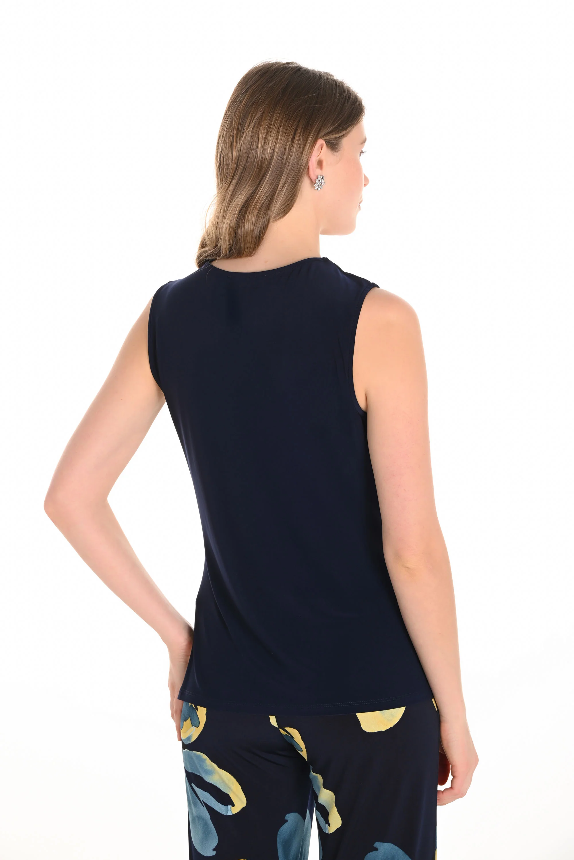 Frank Lyman Midnight Blue Sleeveless Top Style 253023 - Image 2
