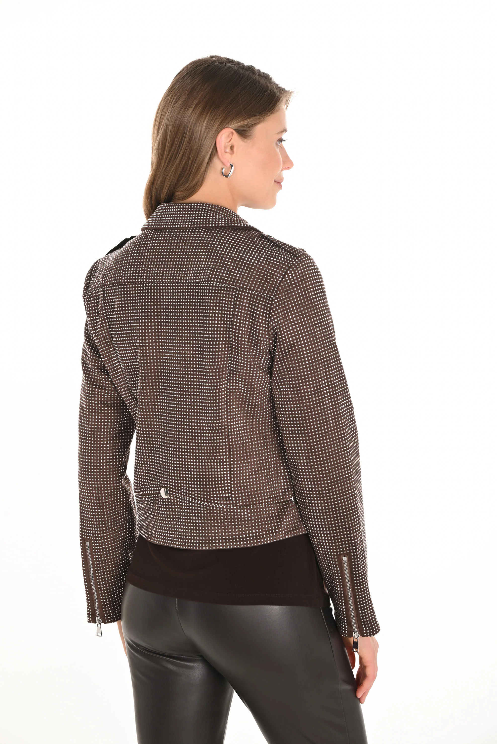 Frank Lyman Moto Jacket with Rhinestones Style 243444U - Image 3