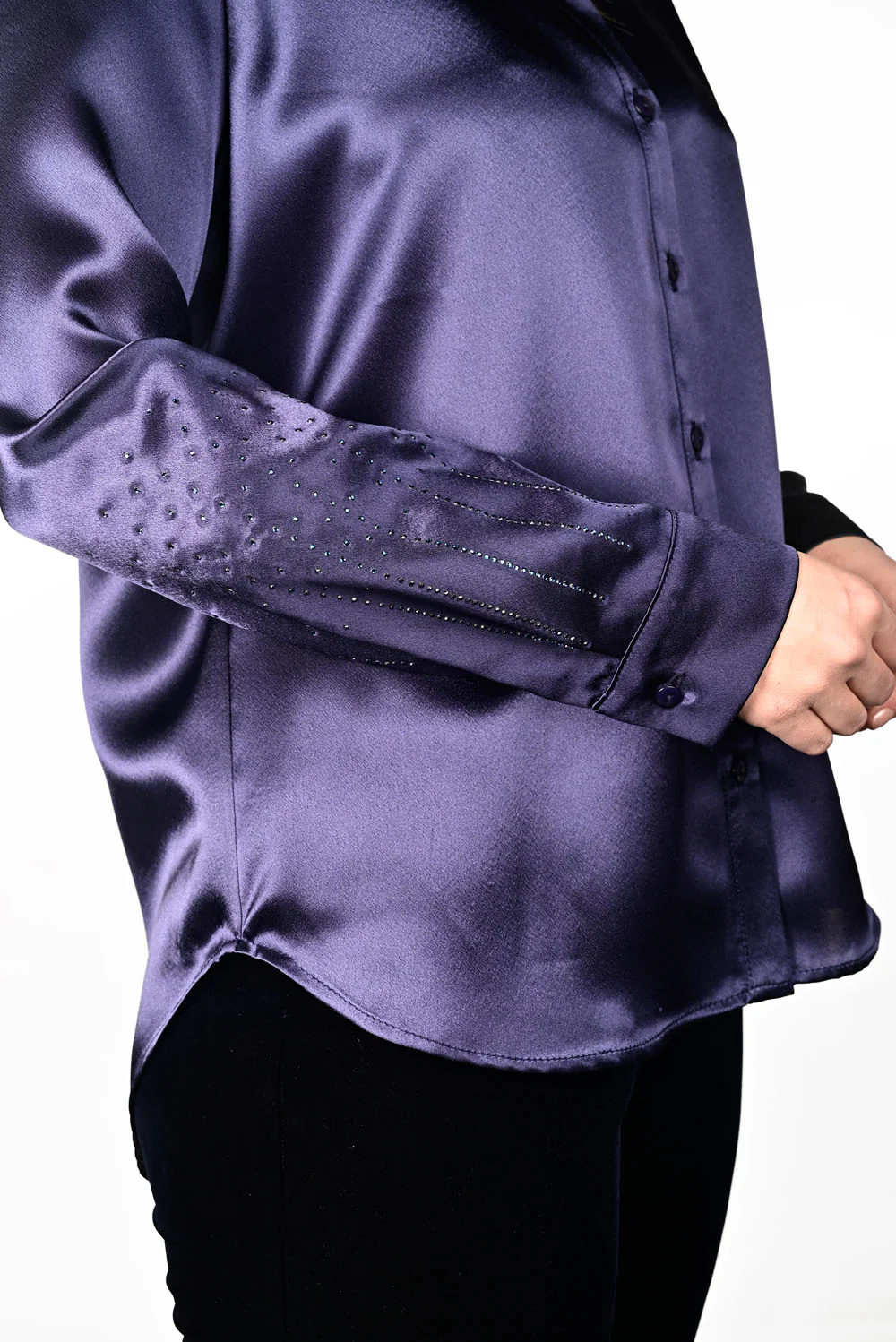 Frank Lyman Navy Blouse Style 234470U - Image 3