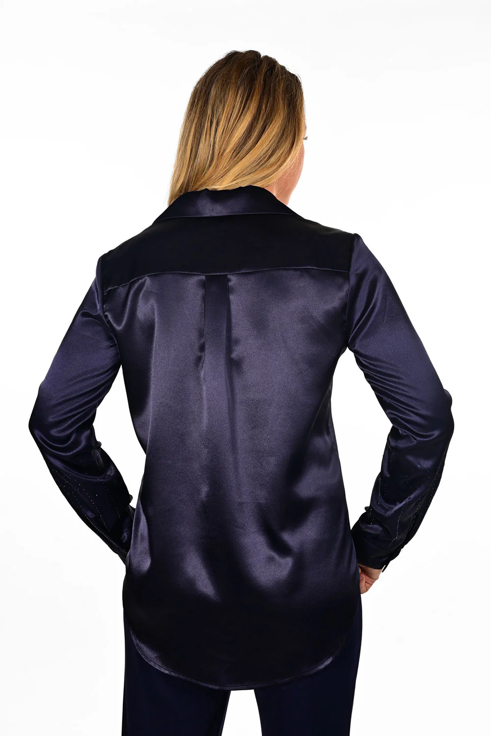 Frank Lyman Navy Blouse Style 234470U - Image 4