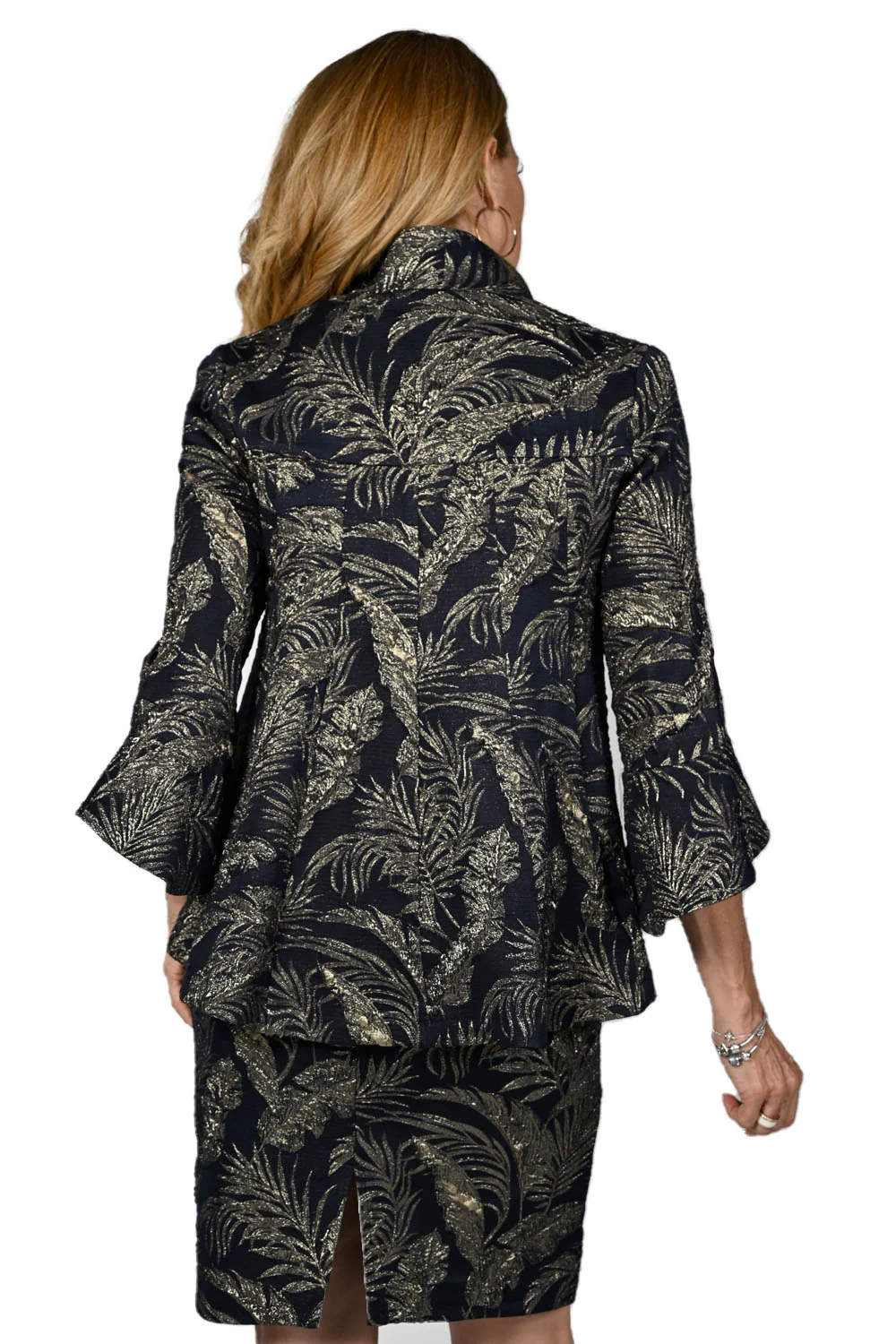 Frank Lyman Navy/Gold Jacket Style 238248 - Image 2
