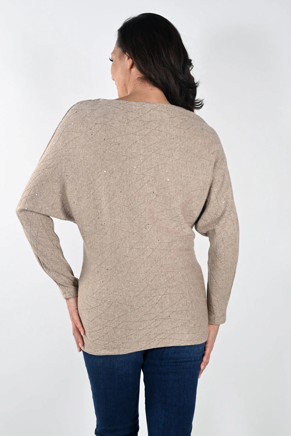 Frank Lyman Oatmeal Knit Sweater Style 233484 - Image 3