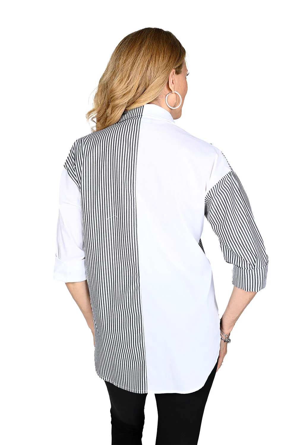 Frank Lyman Off-White/Black Woven Blouse Style 236669U - Image 2