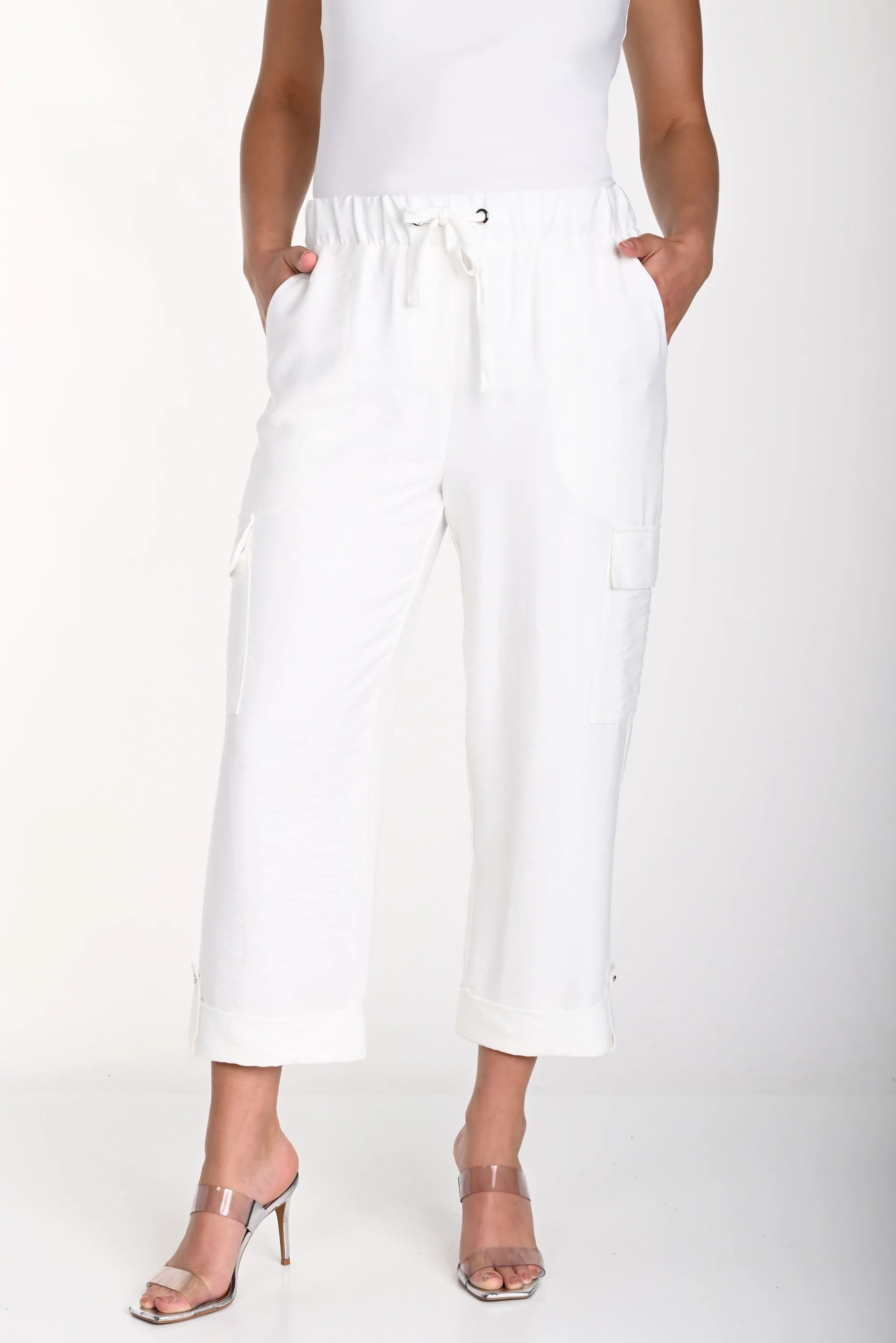 Frank Lyman Off-White Capri Pants Style 241190 - Image 2