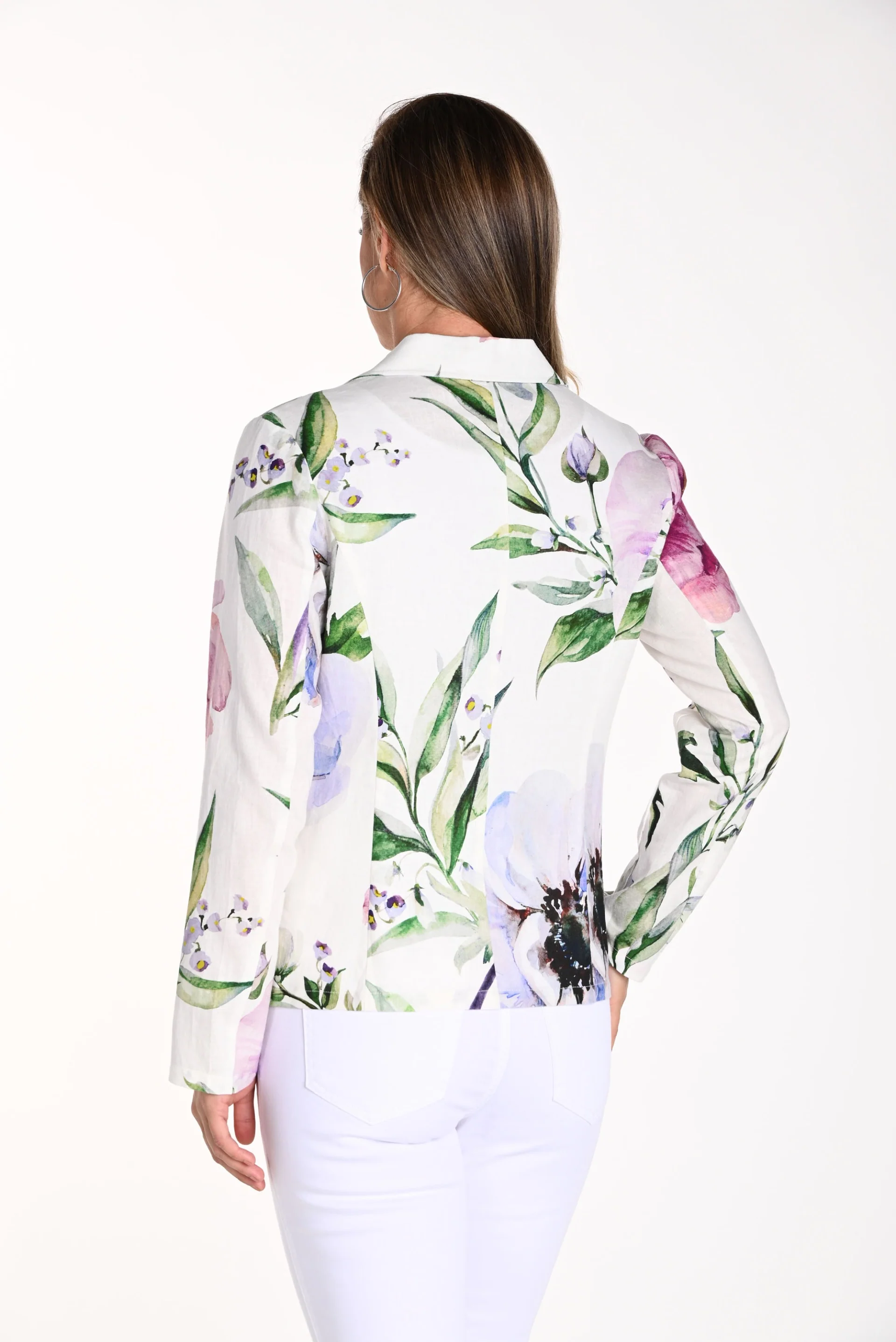 Frank Lyman Off-White/Multi Floral Print Blazer Style 241325U - Image 2