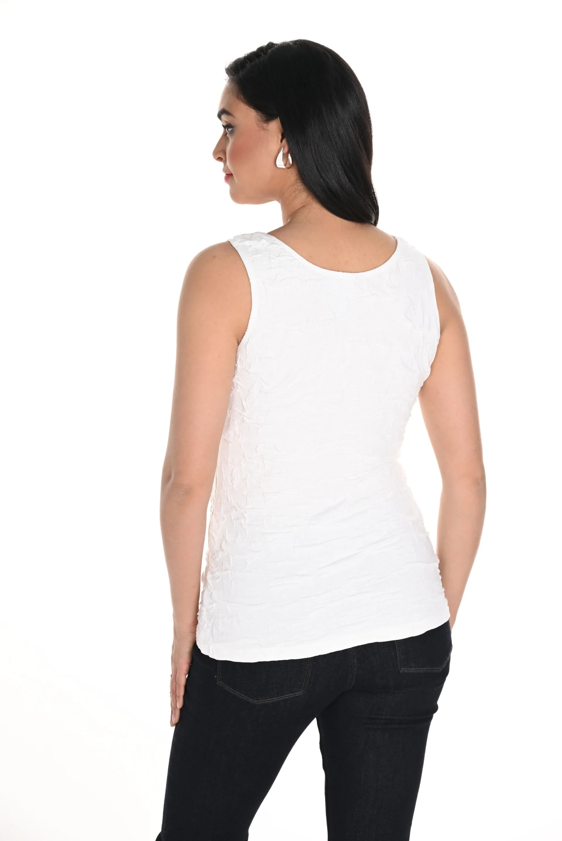 Frank Lyman Off-White Textured Sleeveless Top Style 244165 - Image 2
