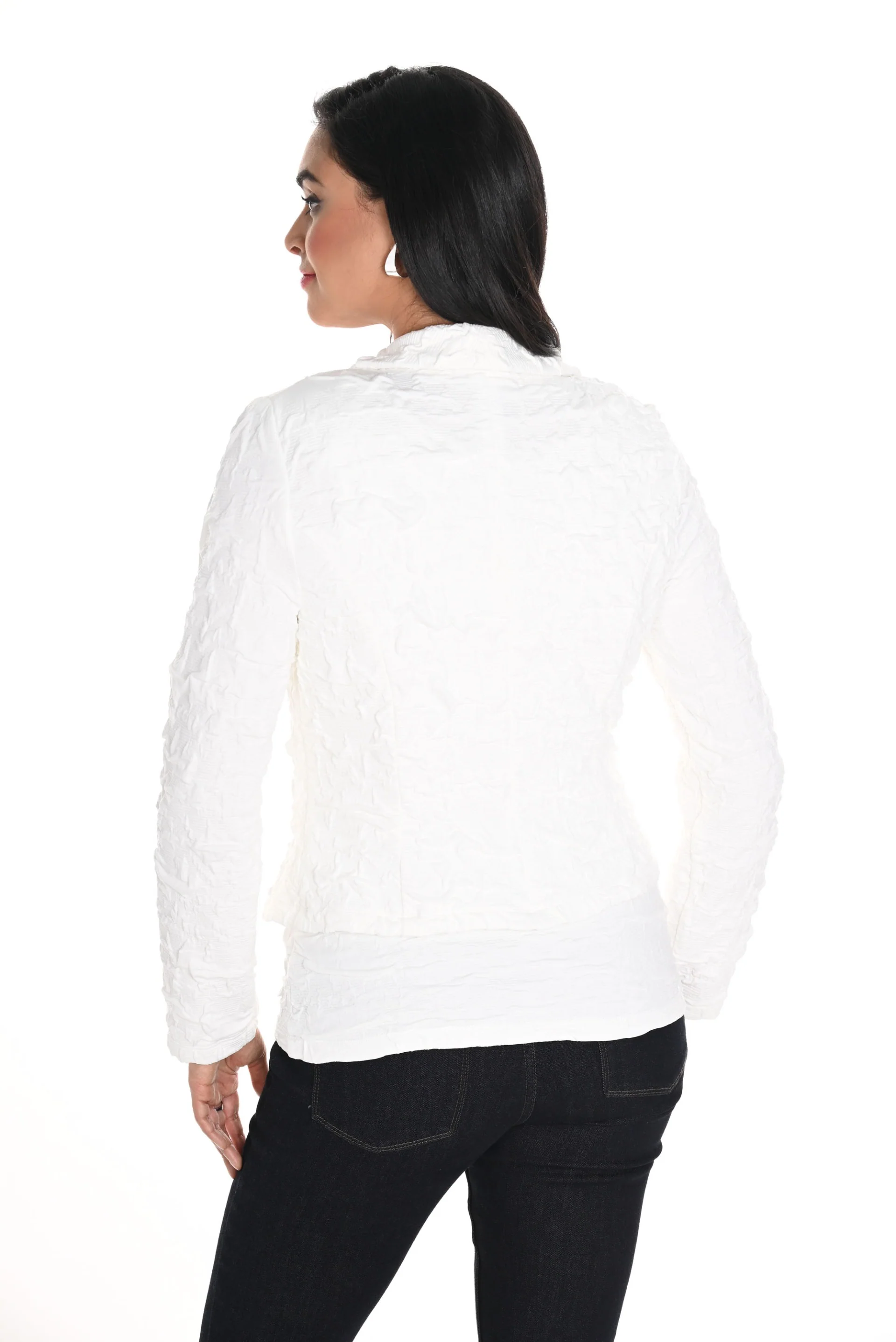 Frank Lyman Off-White Textured Throw Over Style 244164 - Image 2
