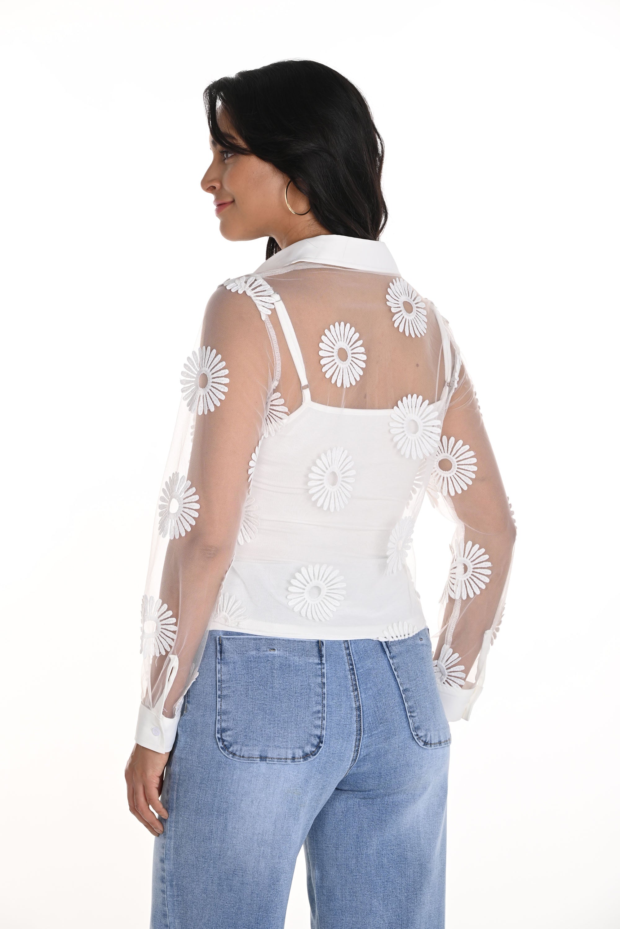Frank Lyman Off-White Top with Cami Style 256765U - Image 3
