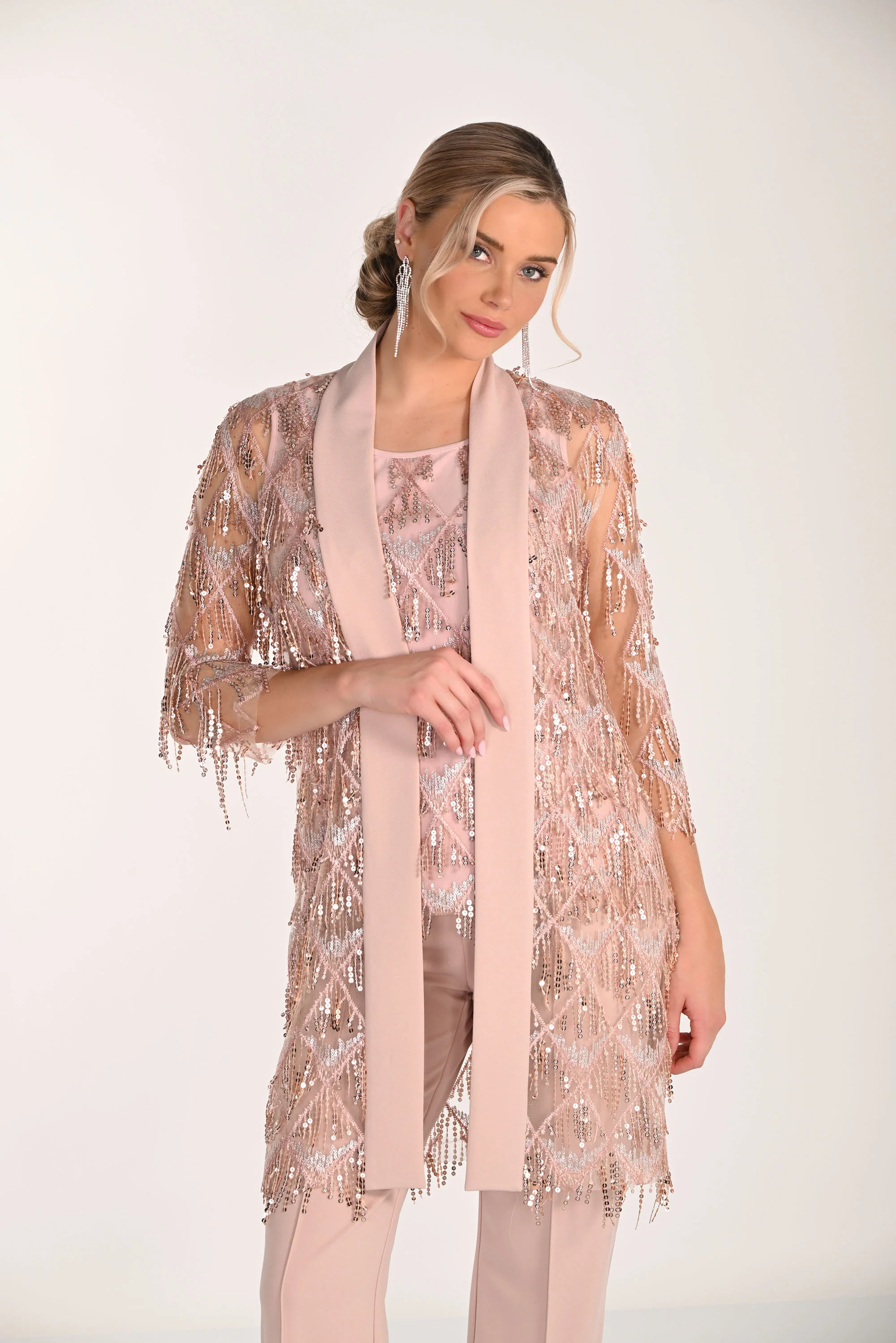 Frank Lyman Open Front Long Jacket Style 268120 - Image 2