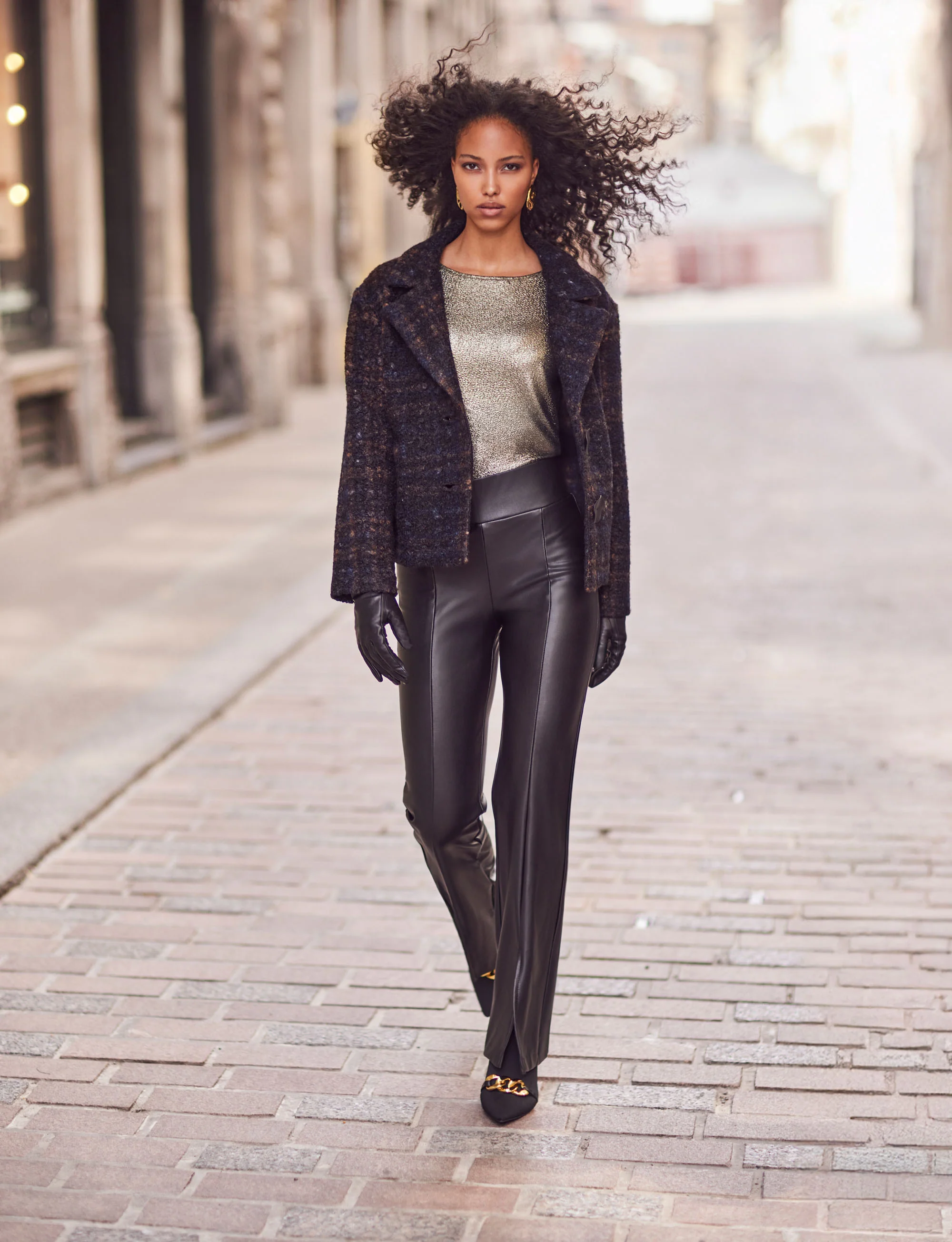Frank Lyman Plaid Collared Long Sleeve Jacket Style 254361 - Image 2