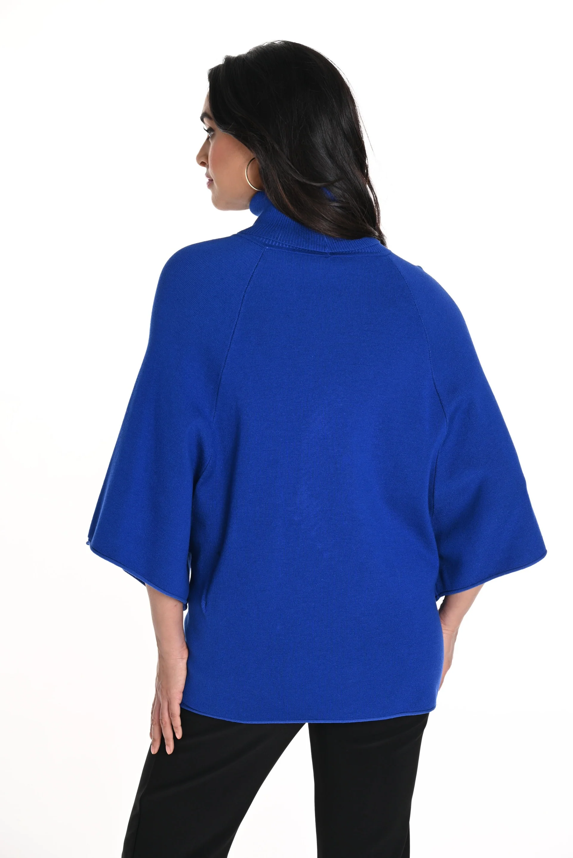 Frank Lyman Royal Blue Short-Sleeve Turtleneck Top Style 243515U - Image 2