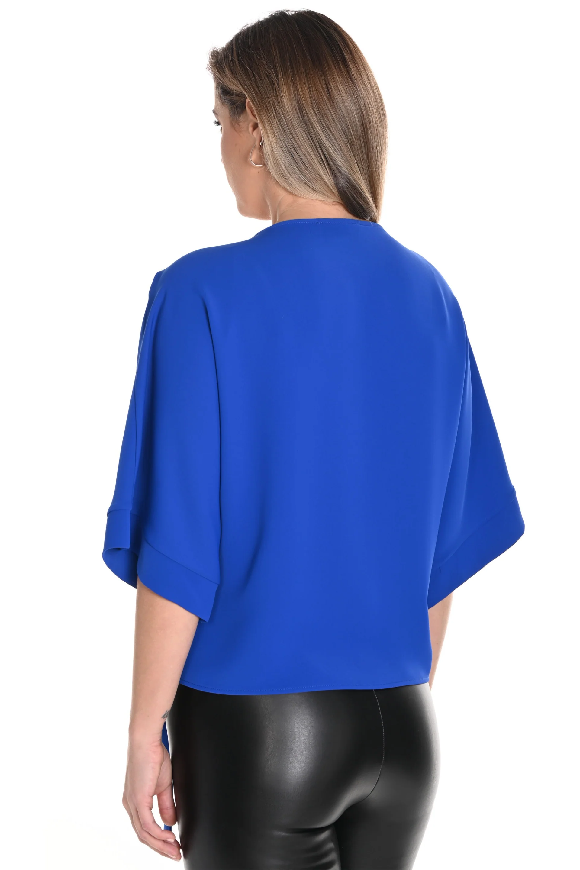 Frank Lyman Royal Blue Woven Top Style 236132 - Image 2