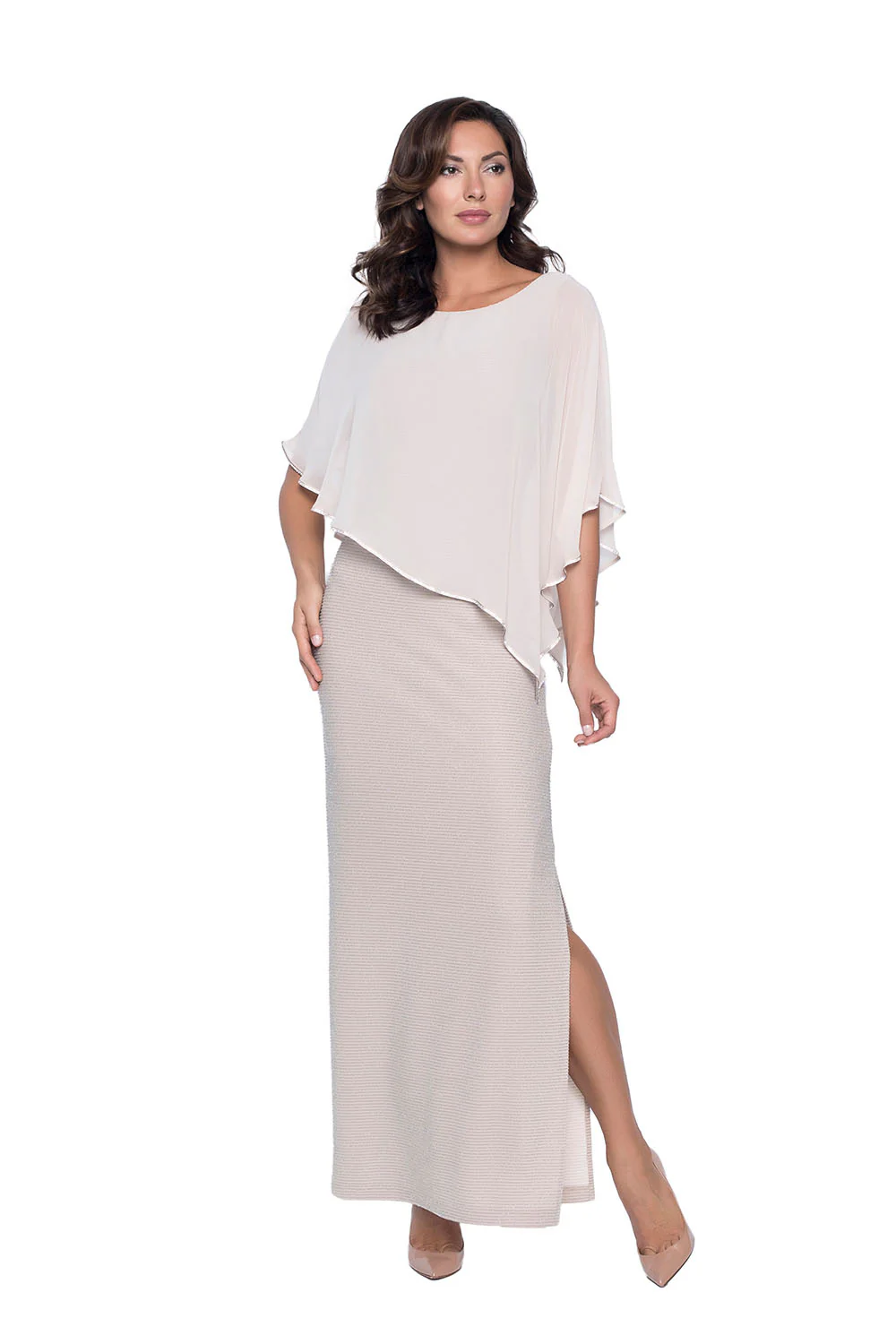 Frank Lyman Sheath Maxi Dress With Slit Style 179257 - Image 5