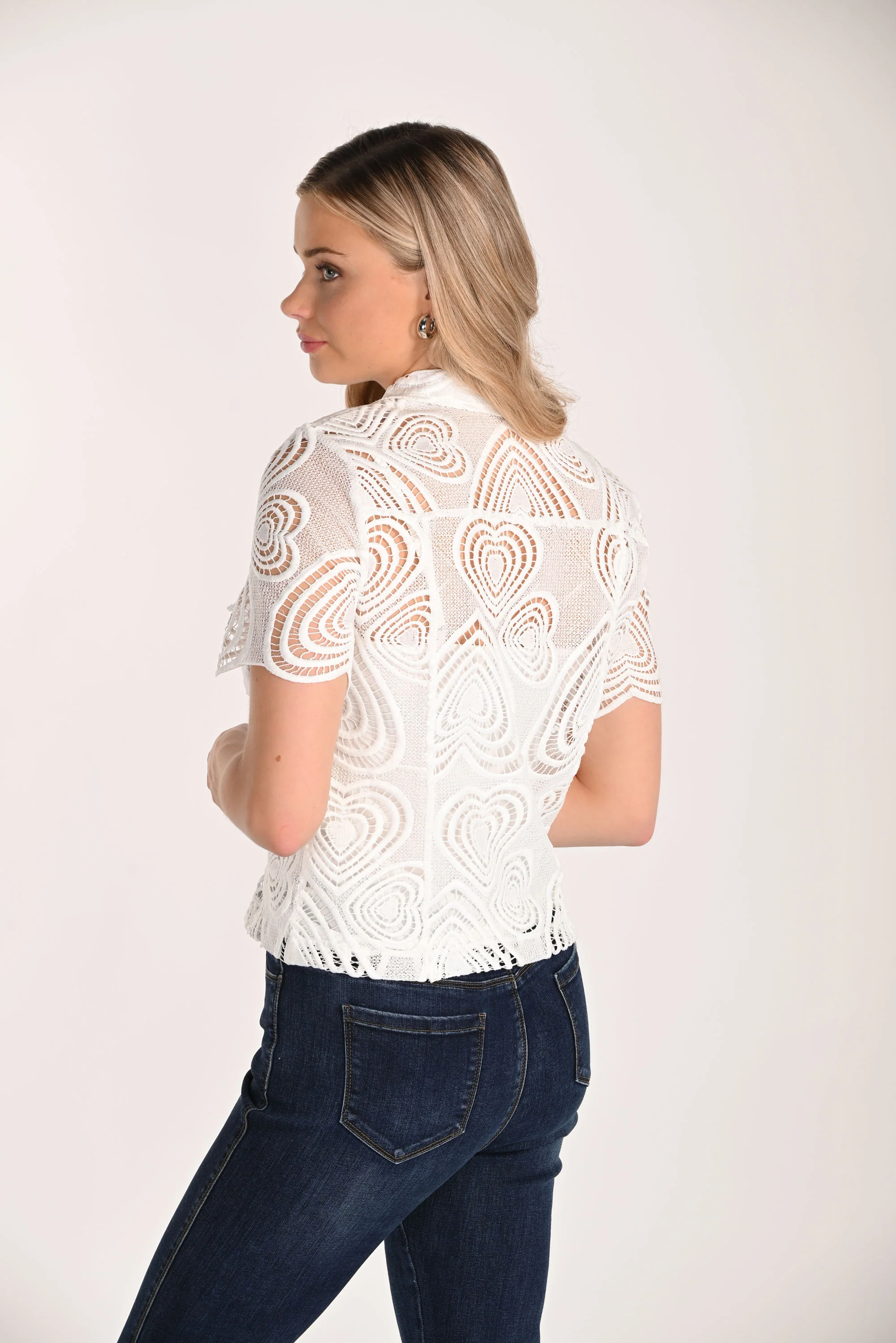 Frank Lyman Short Sleeve Lace Top Style 266387 - Image 3