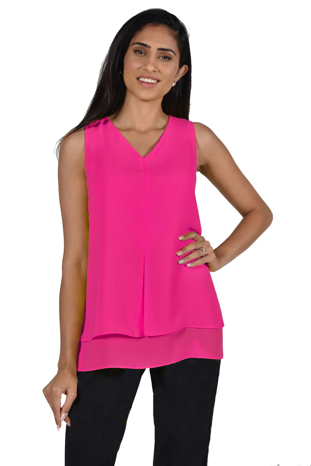Frank Lyman Sleeveless Layered Tank Top Style 214326 - Image 3
