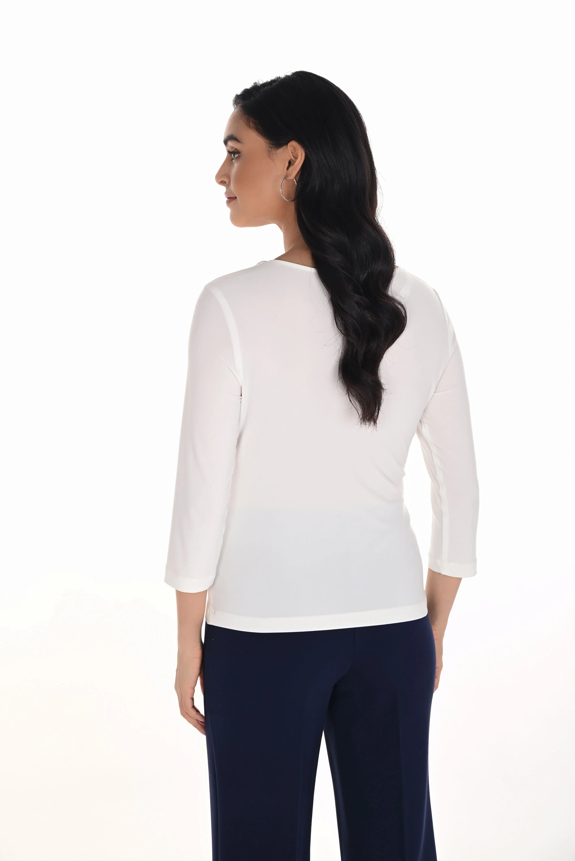 Frank Lyman Square Neck 3/4 Sleeve Top Style 254019 - Image 2
