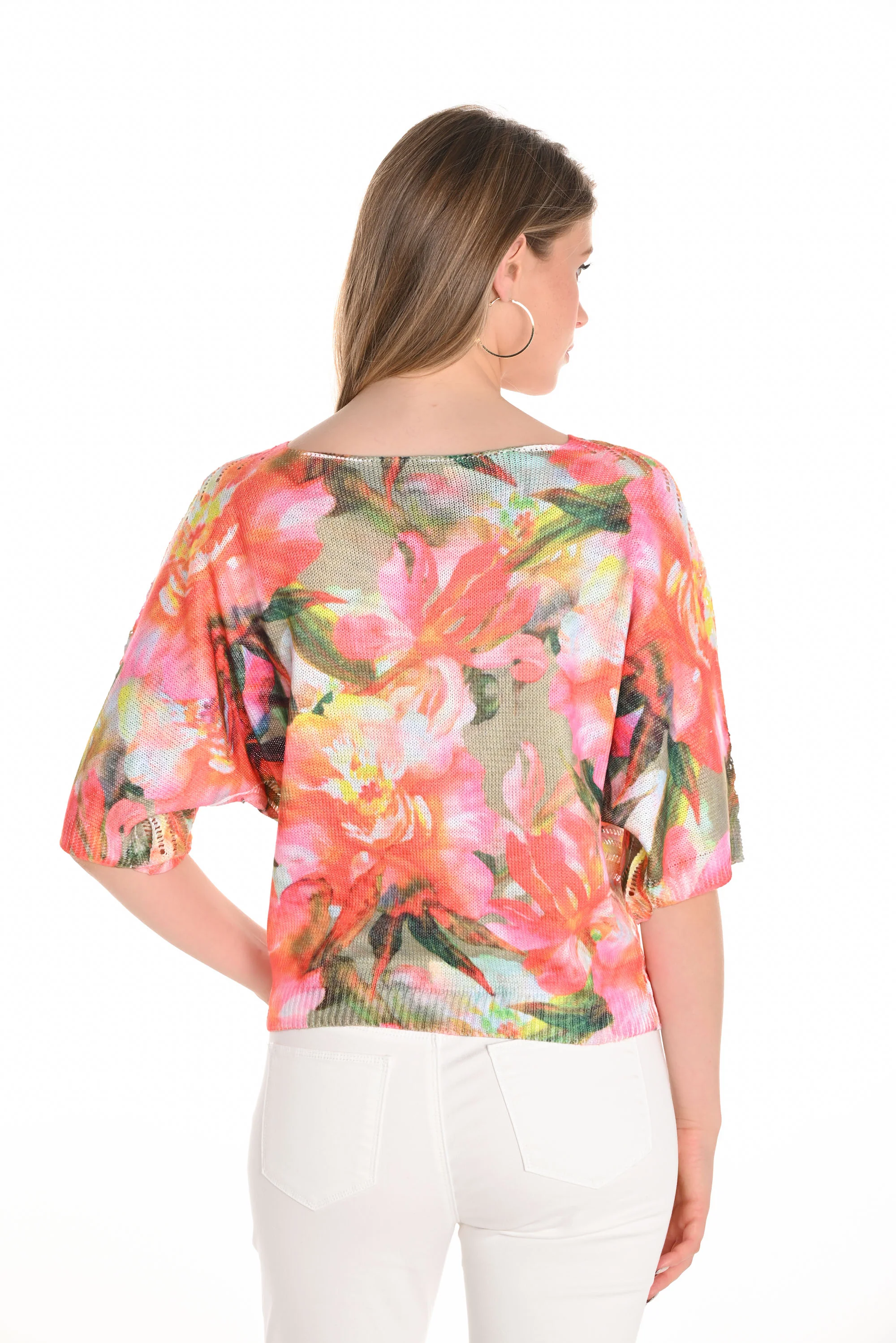 Frank Lyman Sweater Knit Floral Top Style 251520 - Image 3