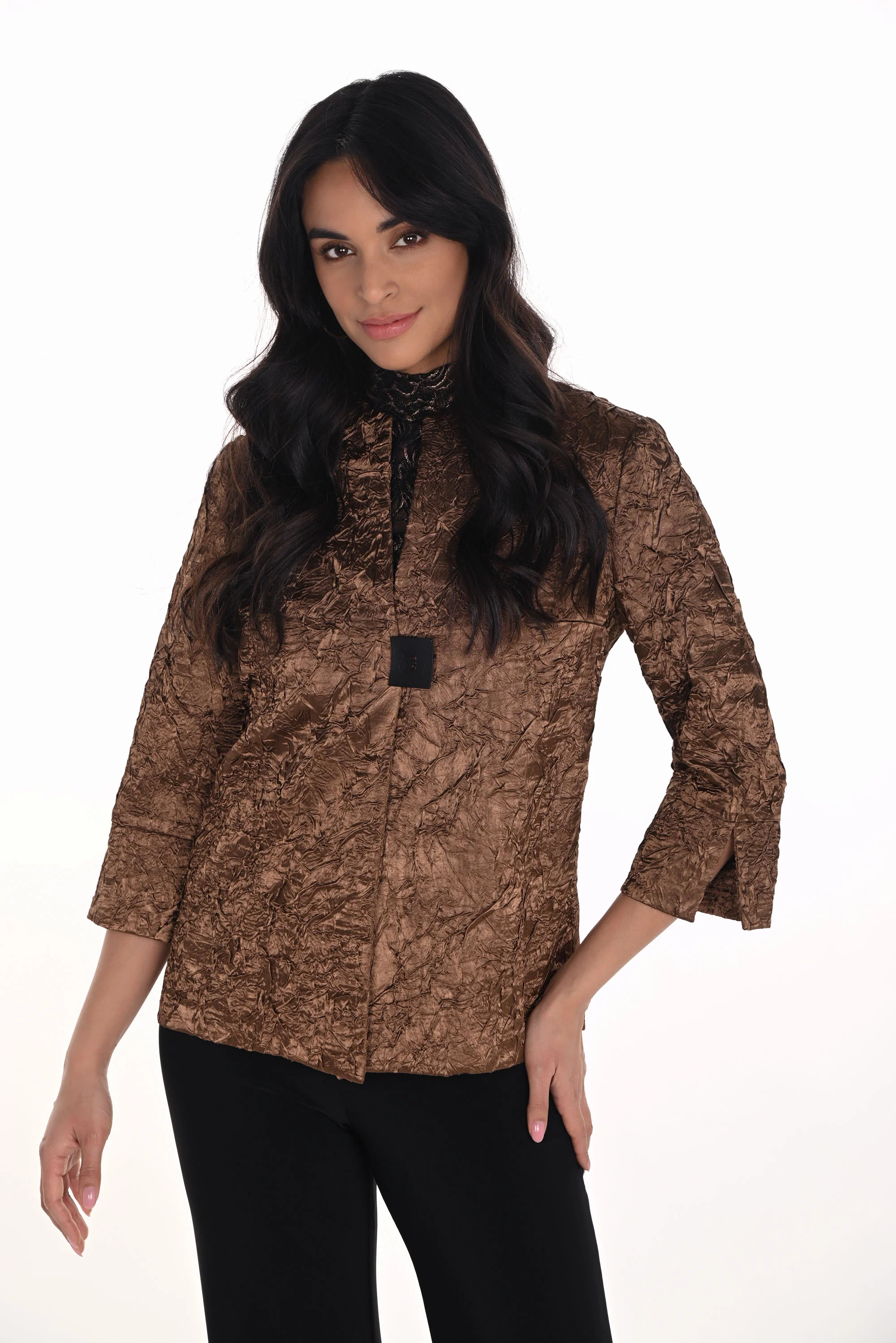 Frank Lyman Textured Copper Jacket Style 254332 - Image 2