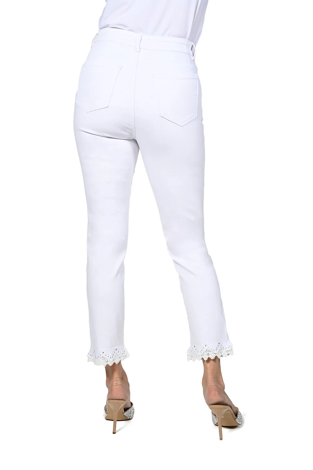 Frank Lyman White Denim Jean Pants Style 236630U - Image 4