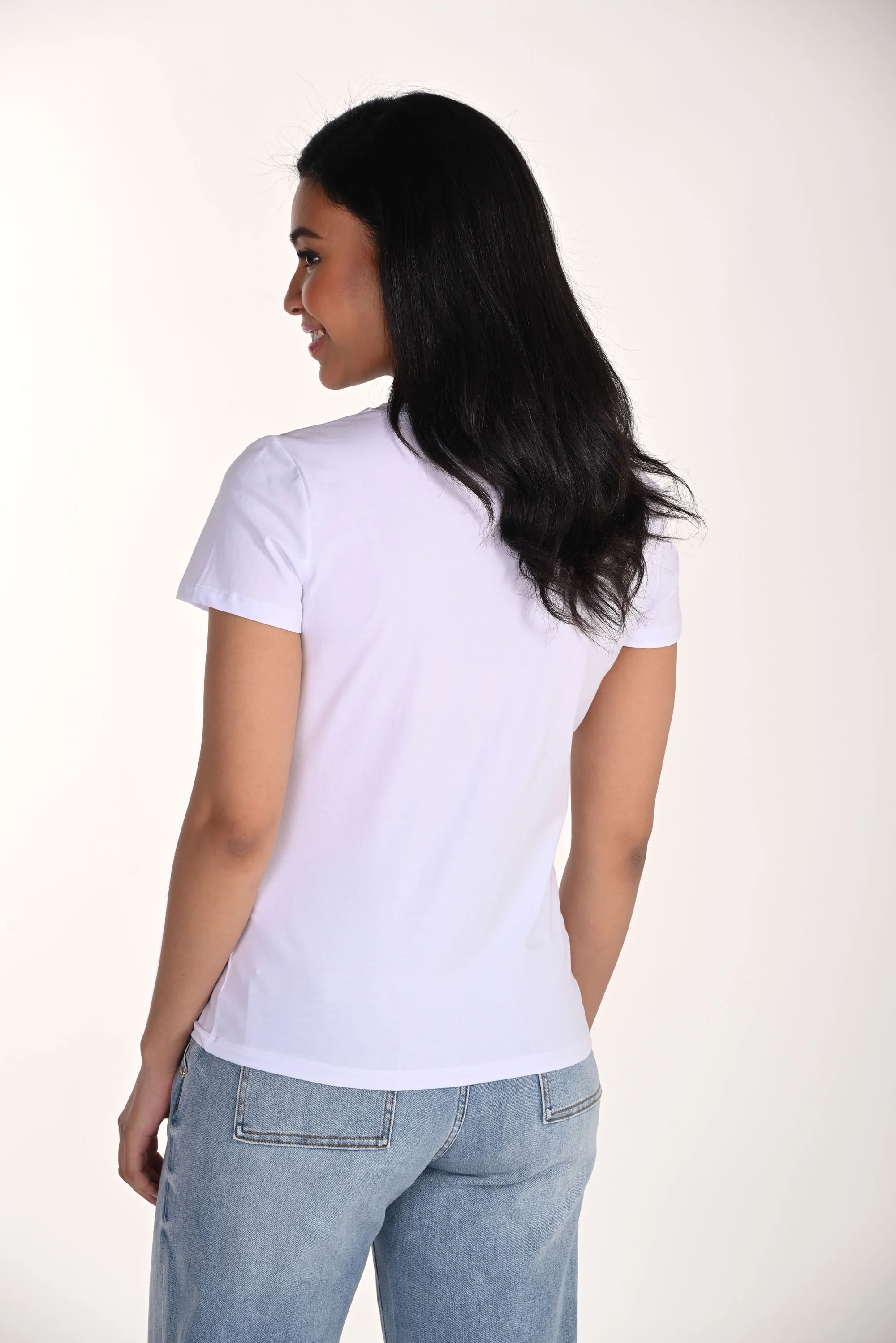 Frank Lyman White/Multi T-Shirt with Multi-Bow Design Style 266516 - Image 2