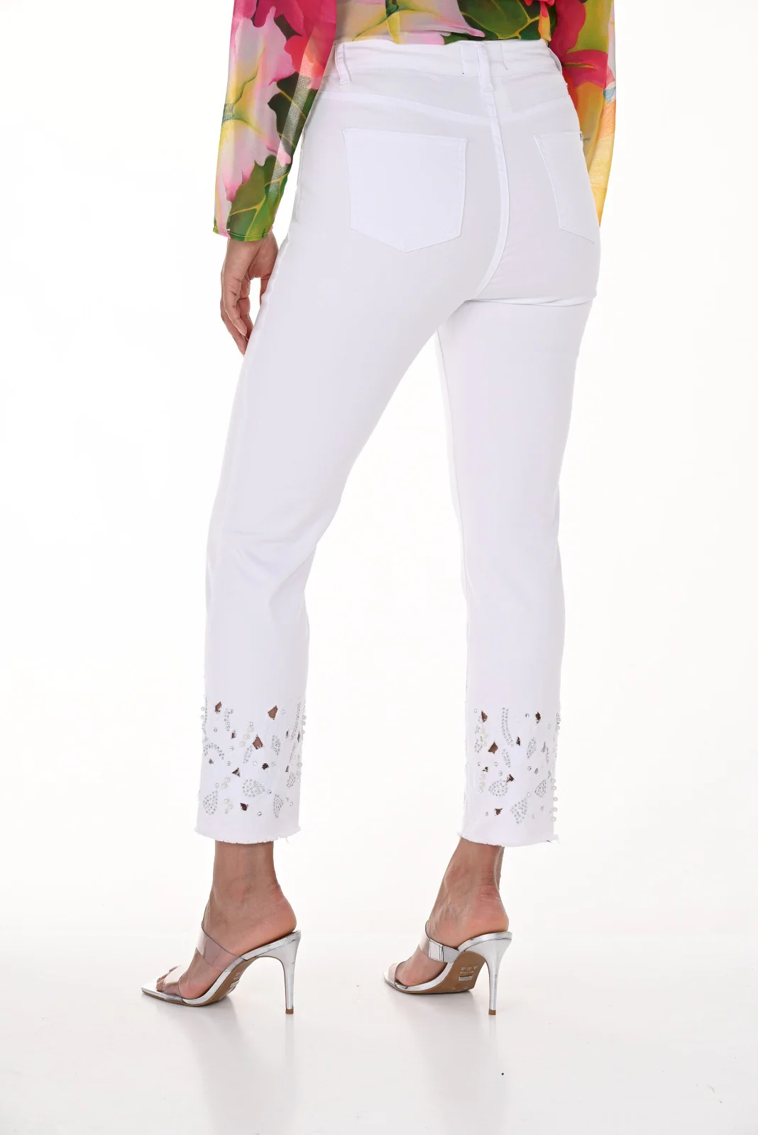 Frank Lyman White Pants With Embellishments Style 246212U - Image 2