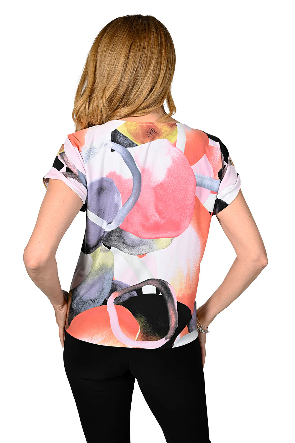 Frank Lyman White/Pink Knit Top Style 236212 - Image 2