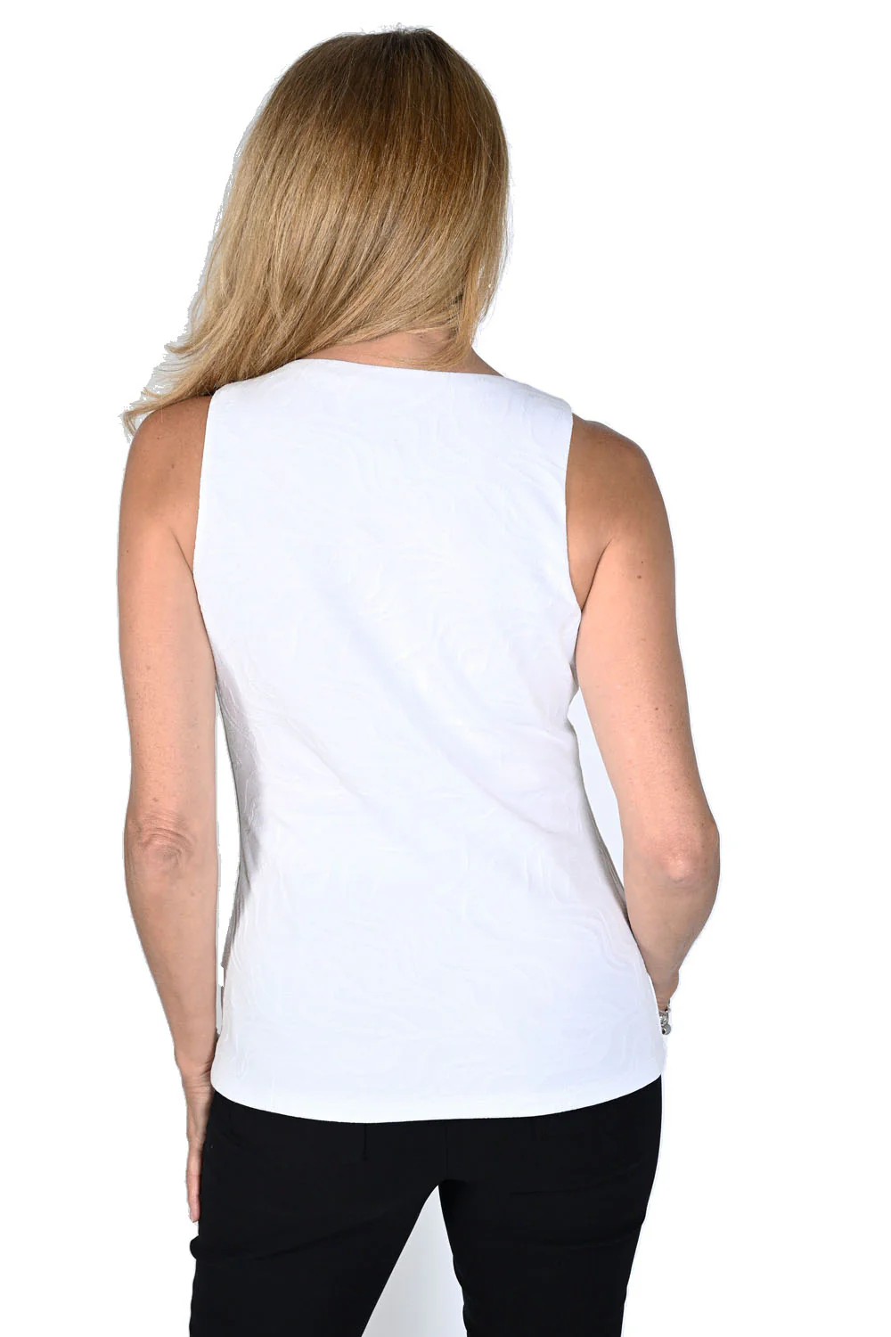 Frank Lyman White Sleeveless Top Style 231164 - Image 2
