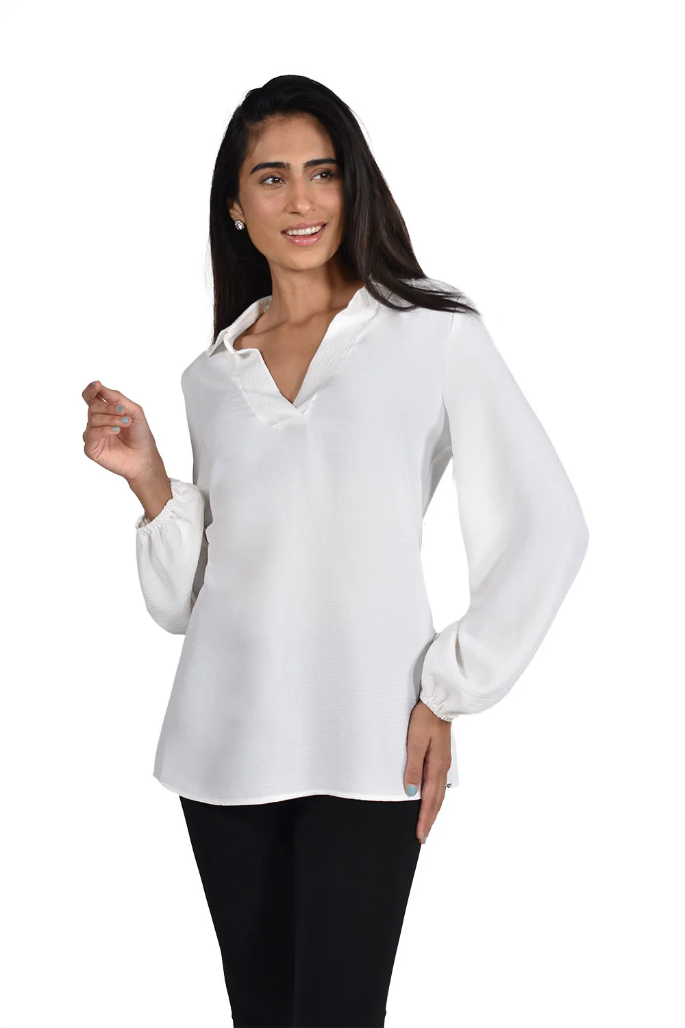 Frank Lyman White Woven Top Style 226378