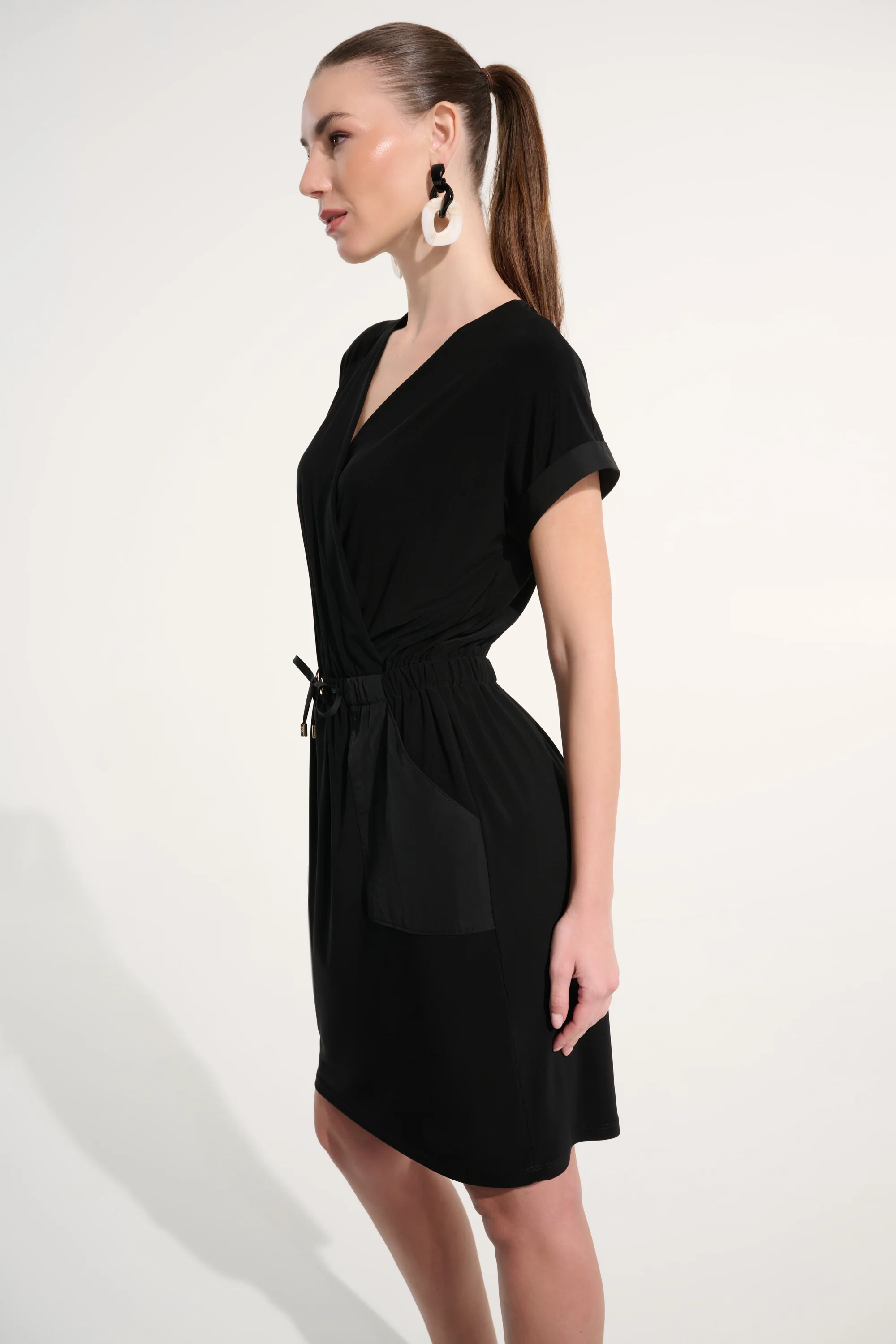 Joseph Ribkoff Silky Knit And Memory Straight Wrap Dress Style 262630 - Image 2