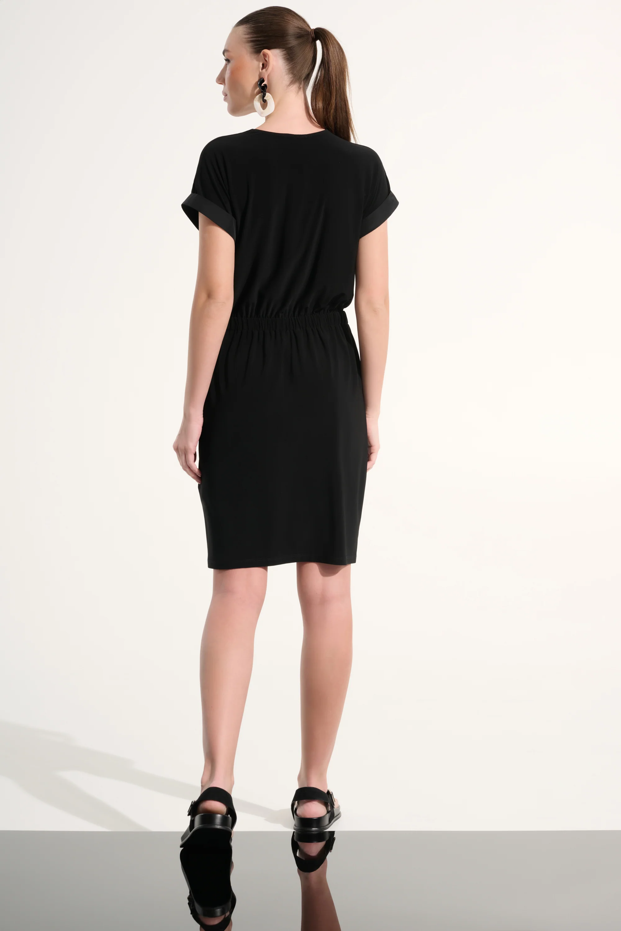Joseph Ribkoff Silky Knit And Memory Straight Wrap Dress Style 262630 - Image 3