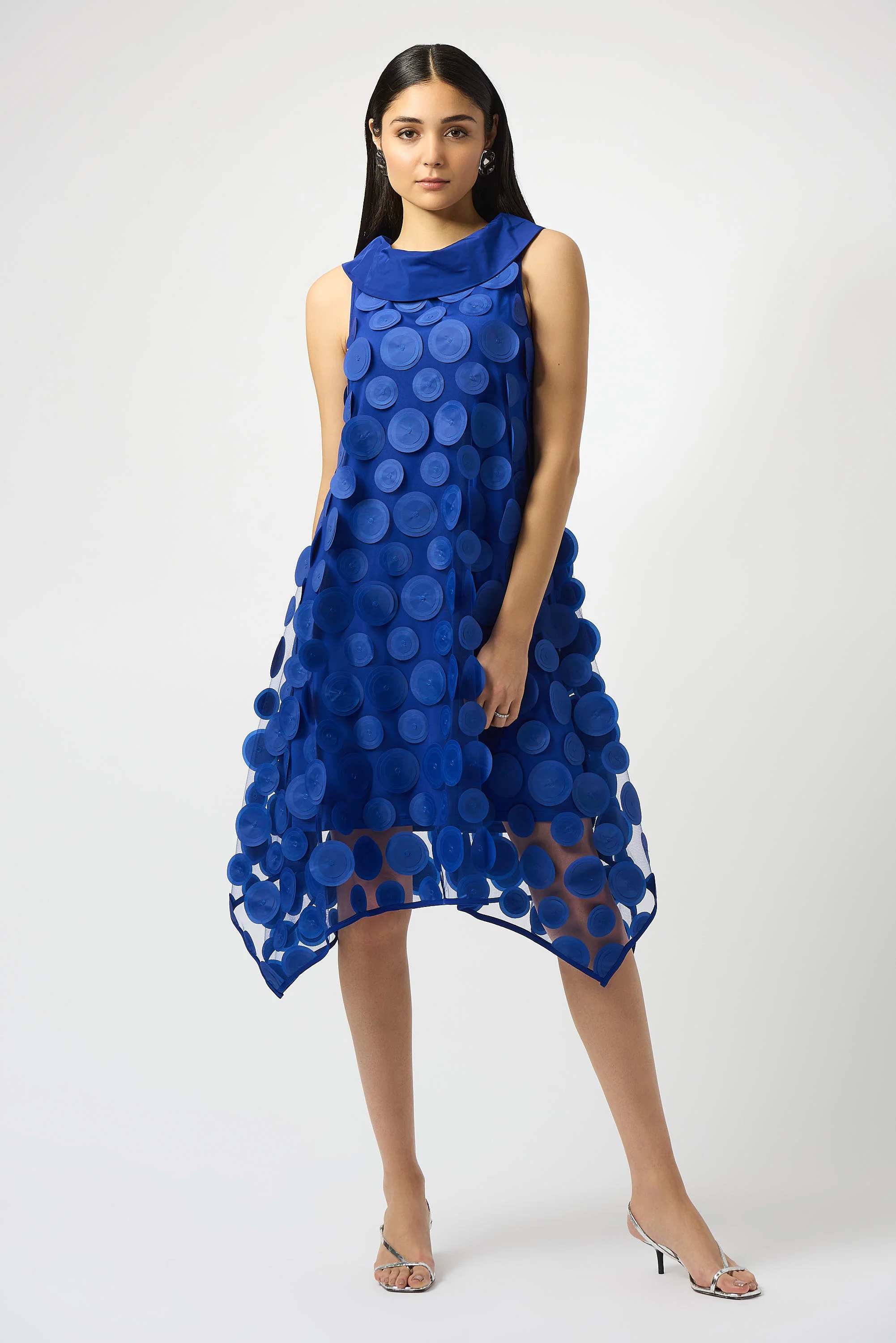 Joseph Ribkoff 3D Dot Sleeveless Trapeze Dress Style 251262