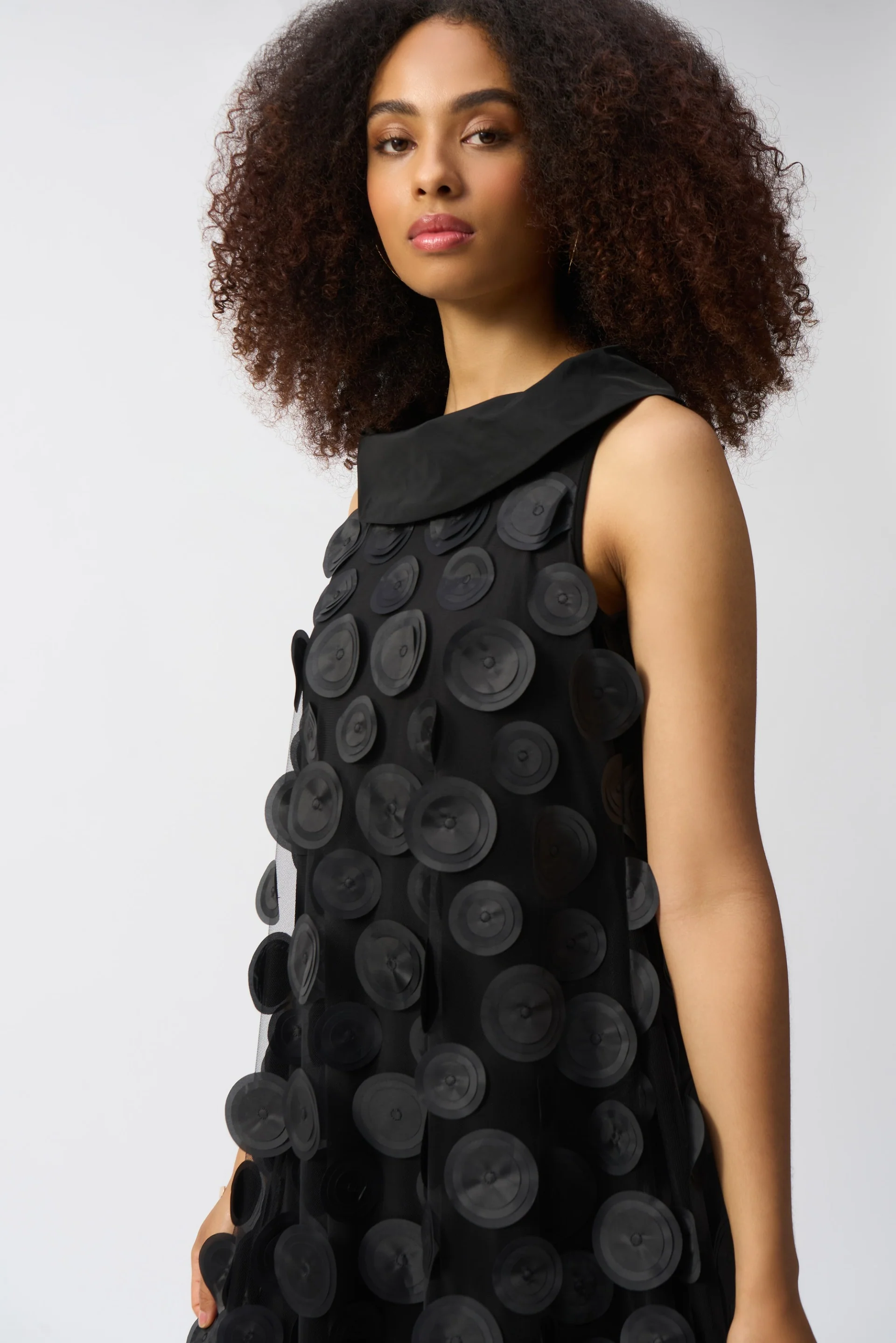 Joseph Ribkoff 3D Dot Sleeveless Trapeze Dress Style 251262 - Image 8