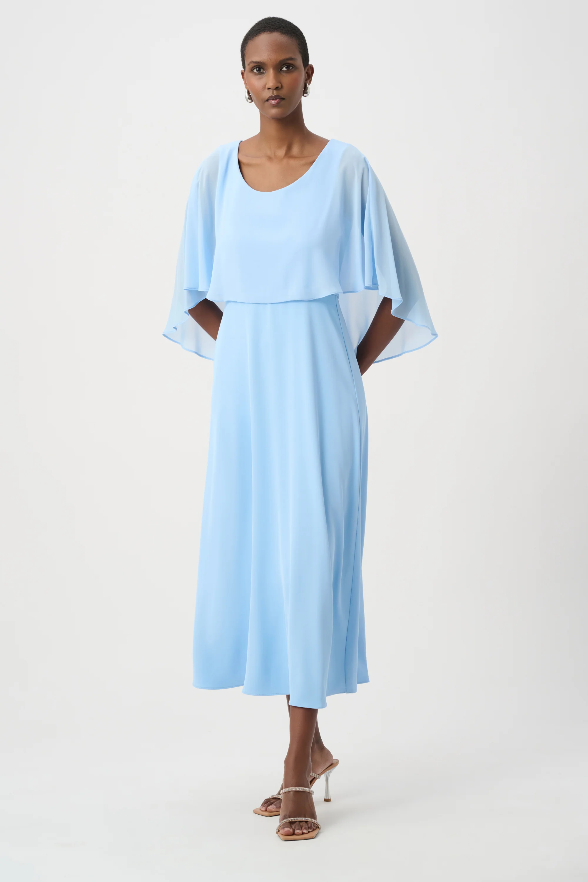 Joseph Ribkoff A-Line Dress With Chiffon Overlay Style 261708