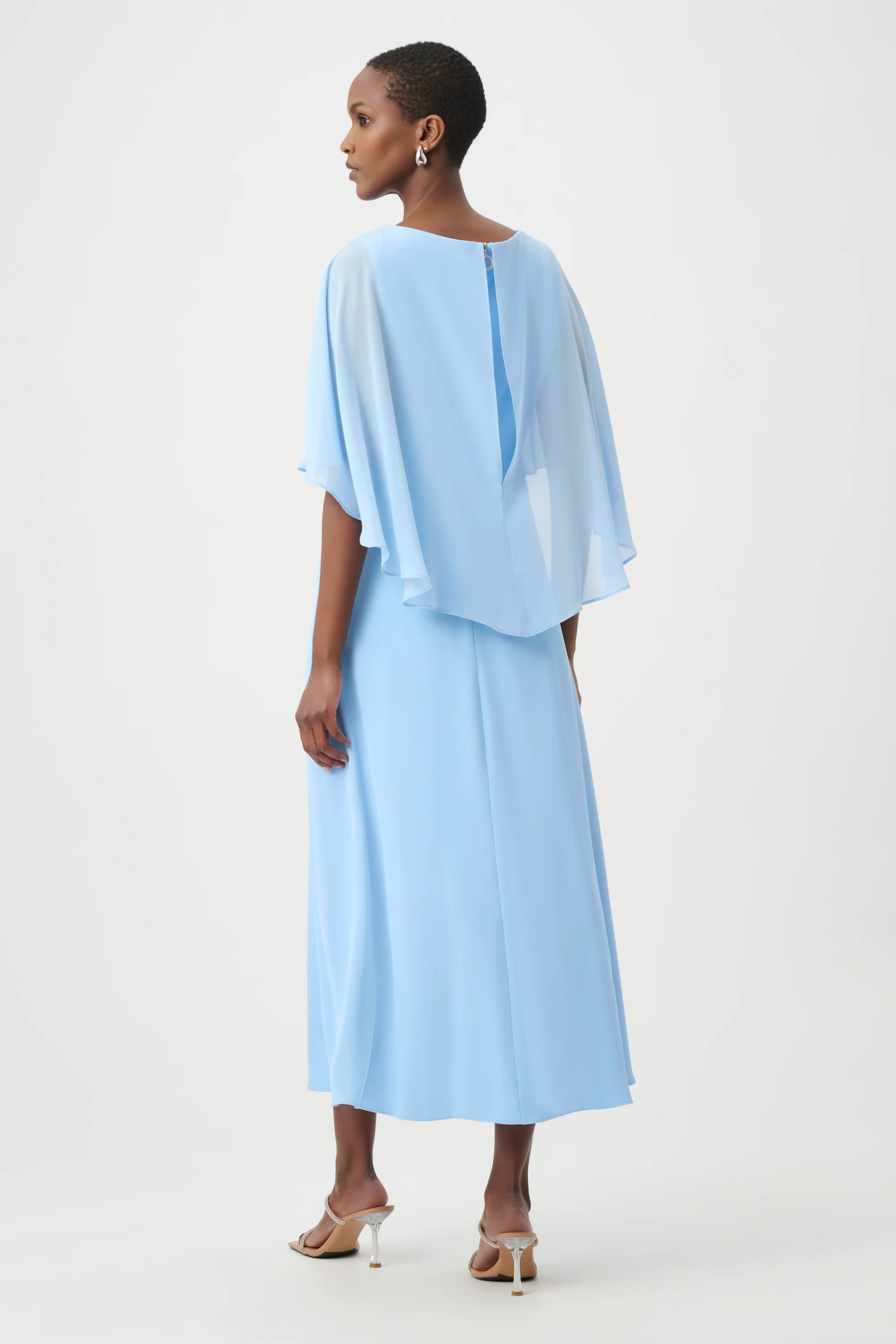Joseph Ribkoff A-Line Dress With Chiffon Overlay Style 261708 - Image 2