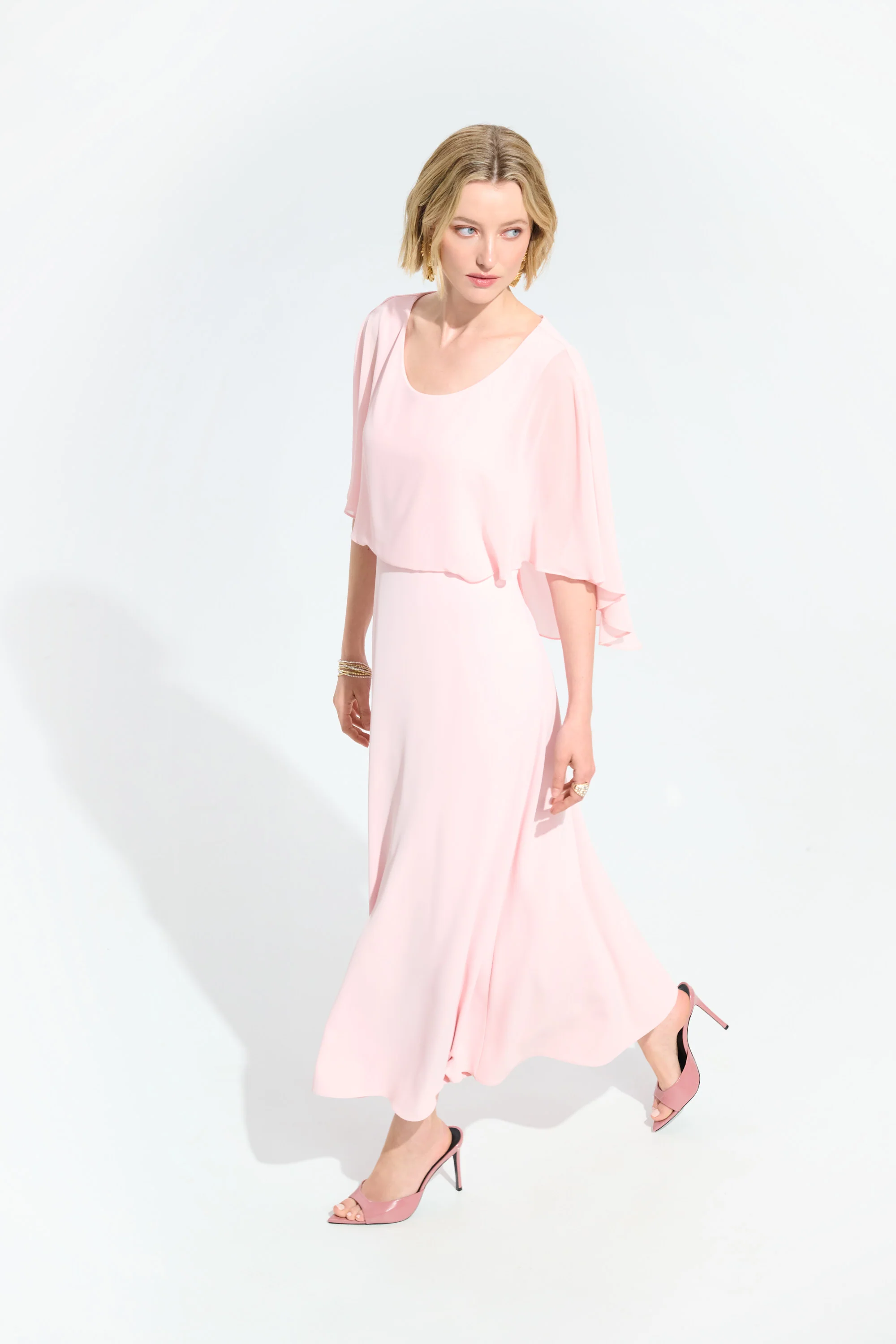 Joseph Ribkoff A-Line Dress With Chiffon Overlay Style 261708 - Image 3