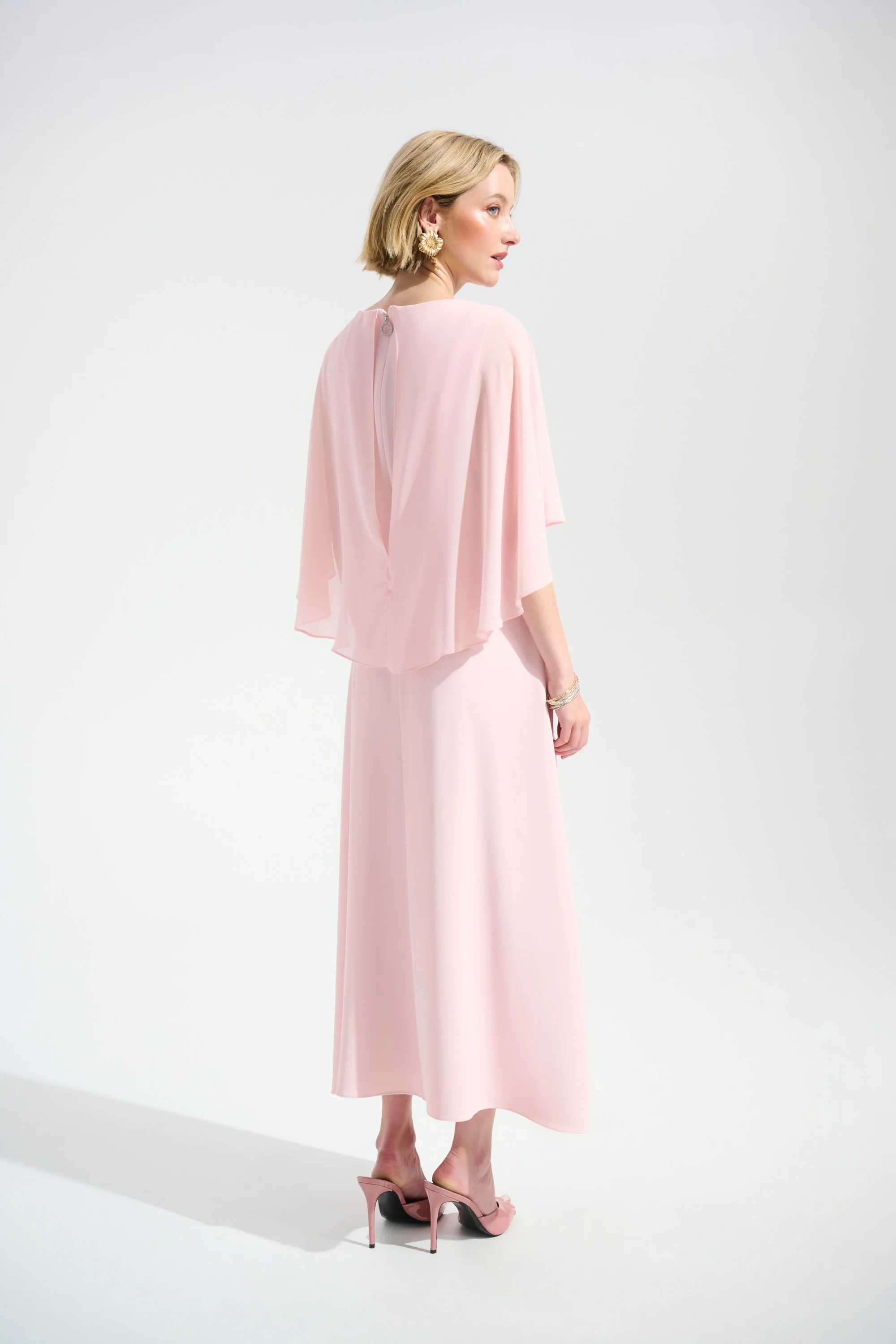 Joseph Ribkoff A-Line Dress With Chiffon Overlay Style 261708 - Image 5