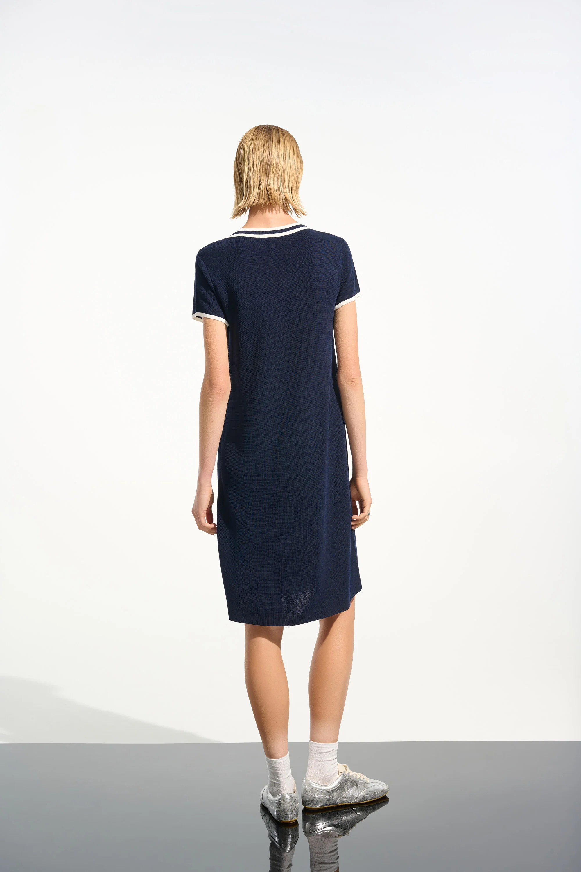 Joseph Ribkoff A-Line Dress With Rib Trim Style 261648 - Image 5