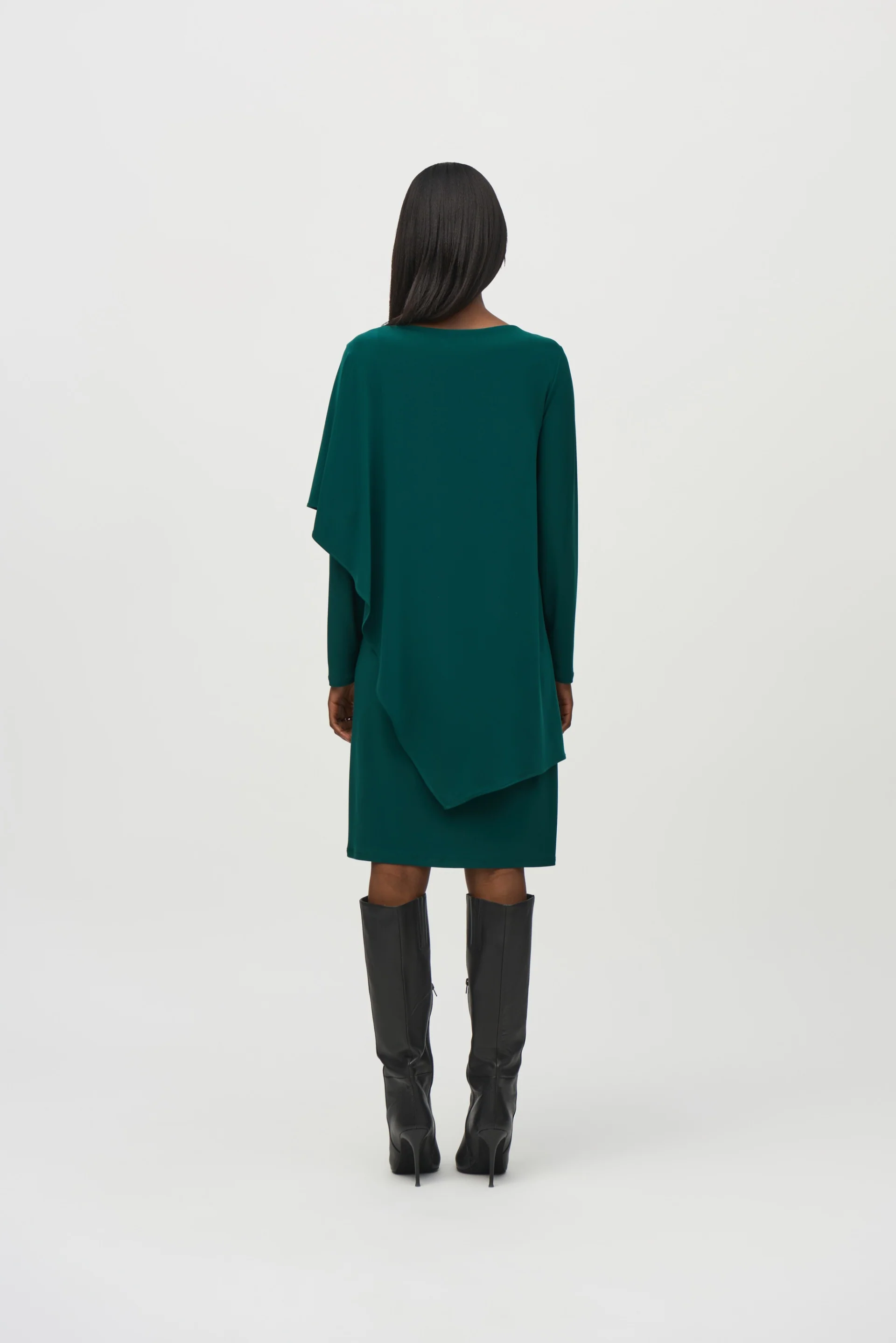 Joseph Ribkoff Absolute Green Layered Dress Style 244040 - Image 3