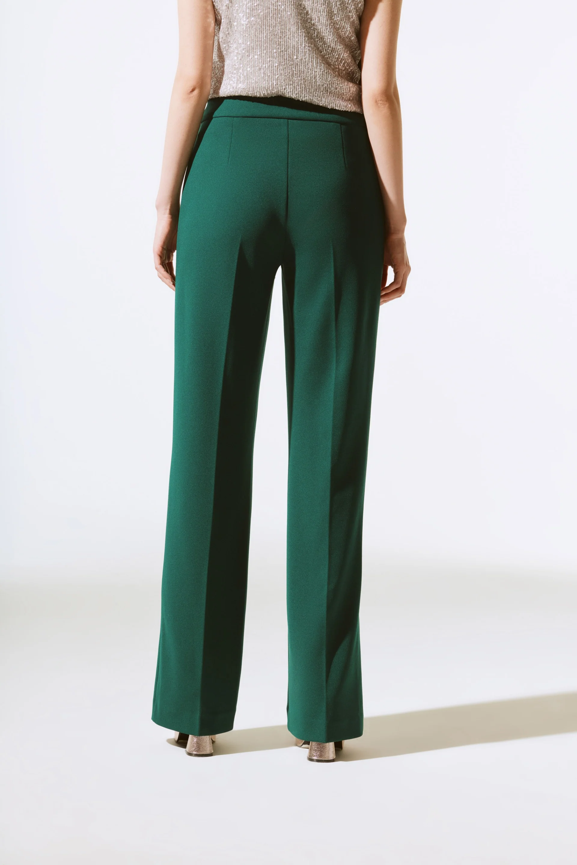 Joseph Ribkoff Absolute Green Wide-Leg Pants Style 233787 - Image 2