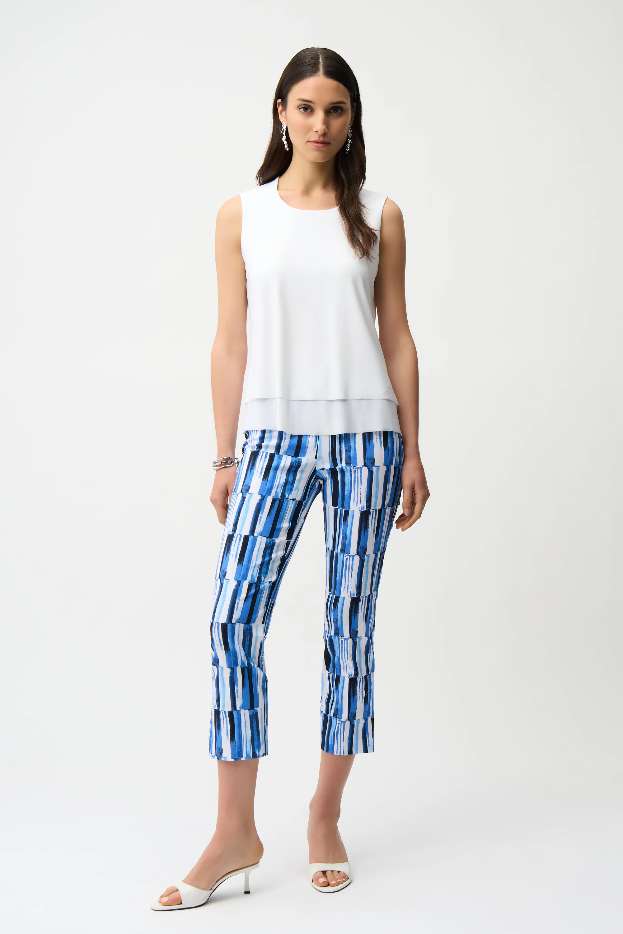 Joseph Ribkoff Abstract Print Crop Pull-On Pants Style 261223 - Image 4