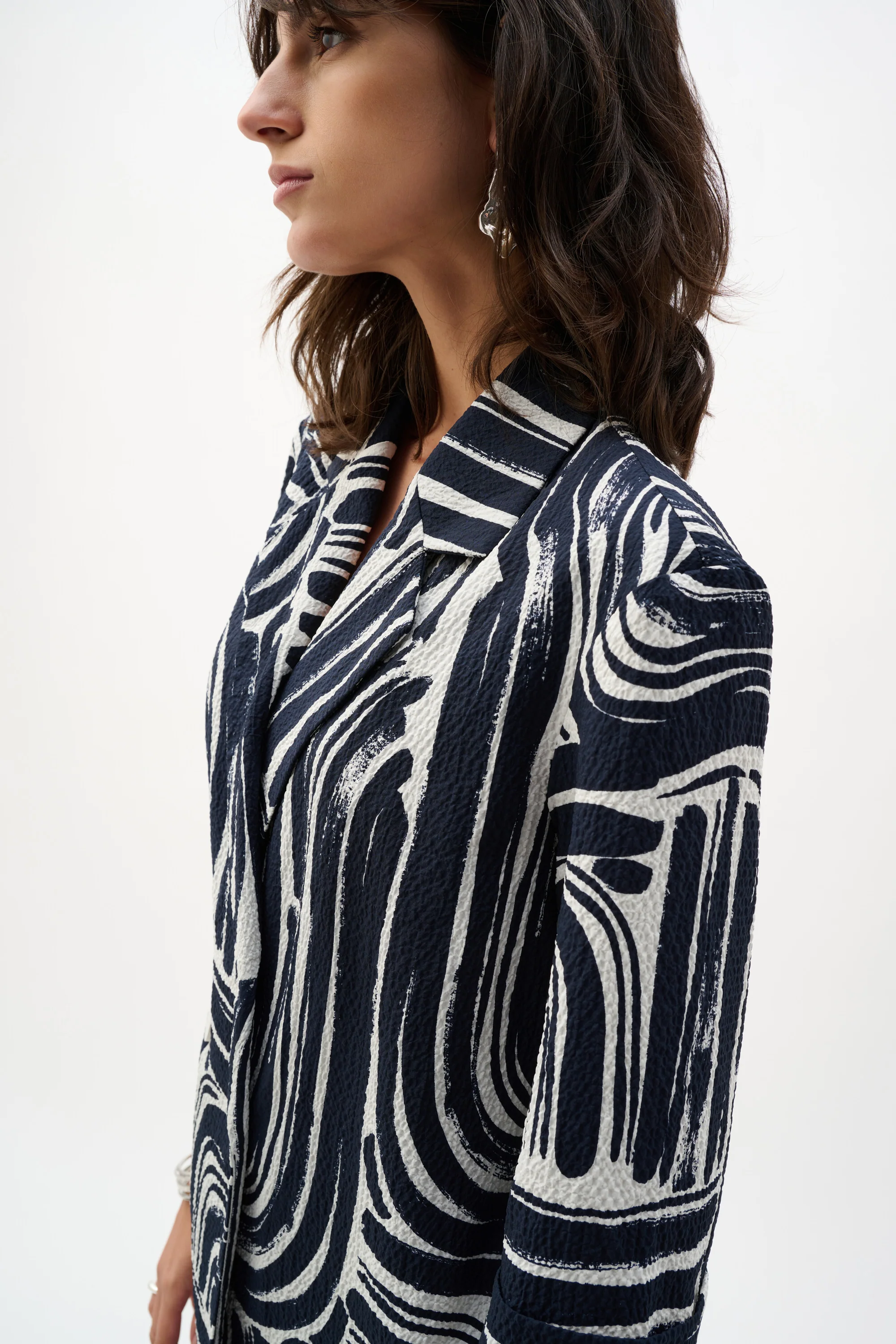 Joseph Ribkoff Abstract Print Double-Breasted Blazer Style 262166 - Image 5