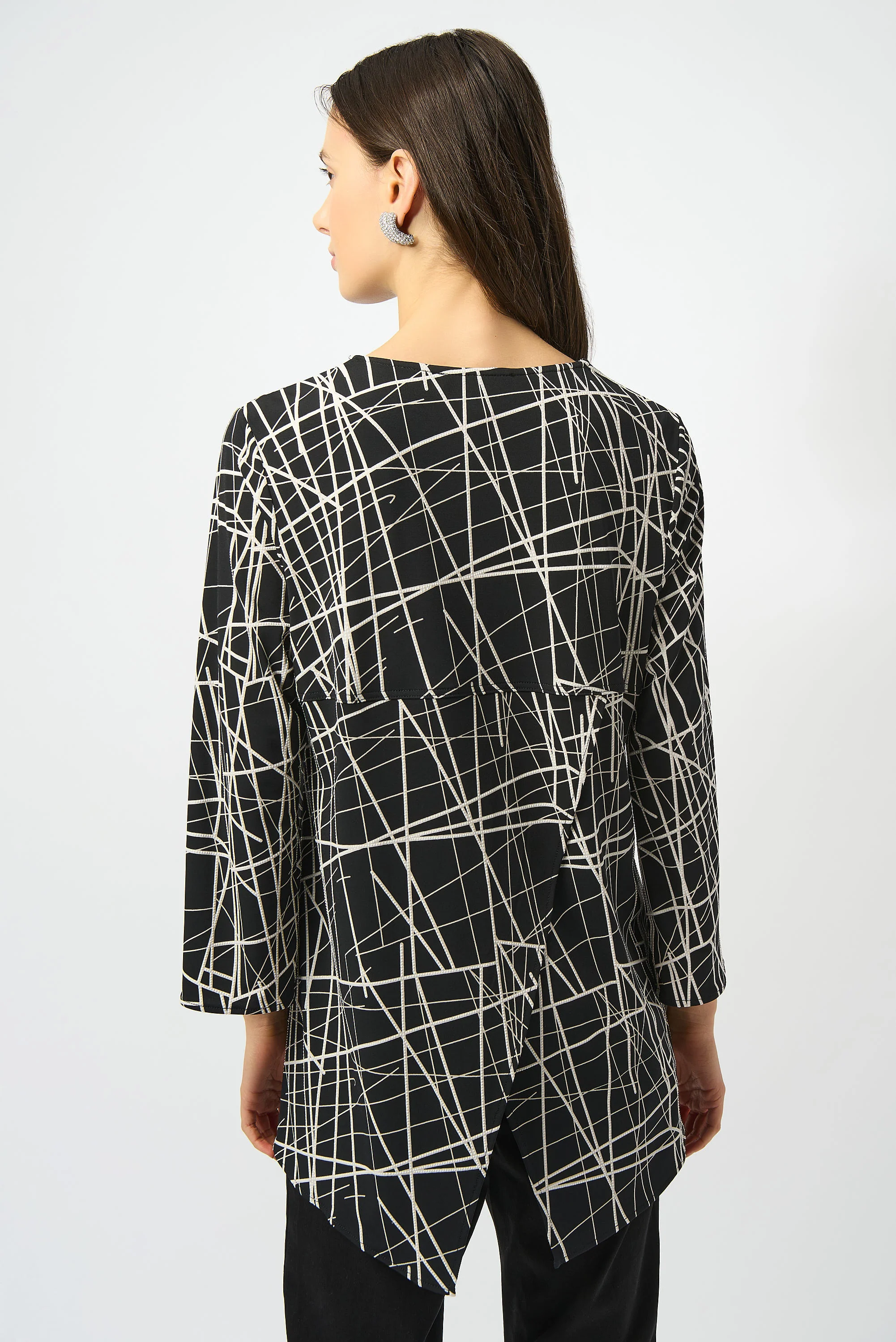 Joseph Ribkoff Abstract Print Fit And Flare Tunic Style 253224 - Image 7