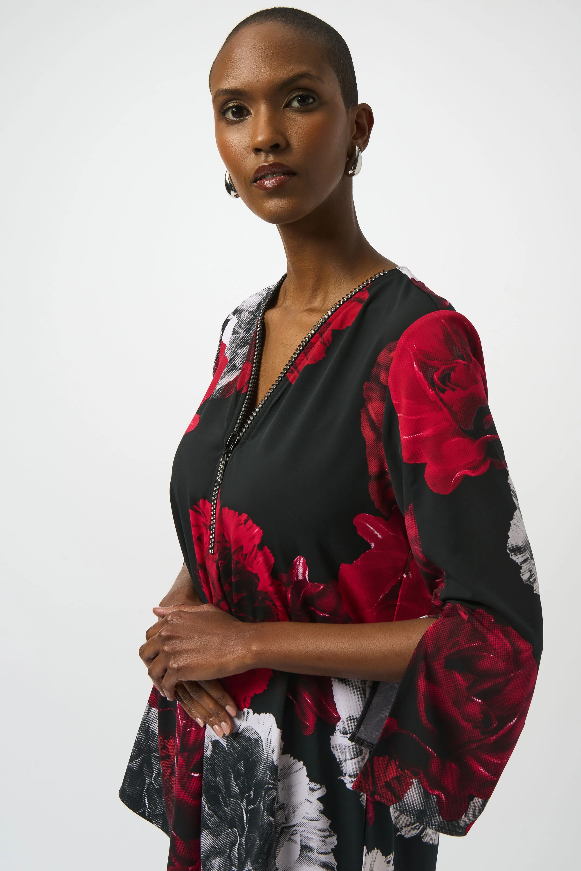 Joseph Ribkoff Abstract Print Fit And Flare Tunic Style 253224 - Image 8