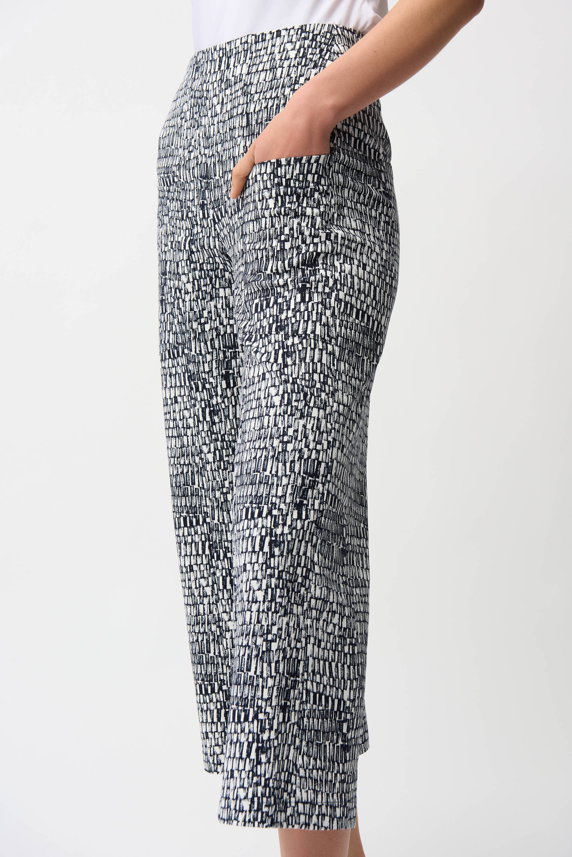 Joseph Ribkoff Abstract Print Pull-On Culotte Style 261002 - Image 4