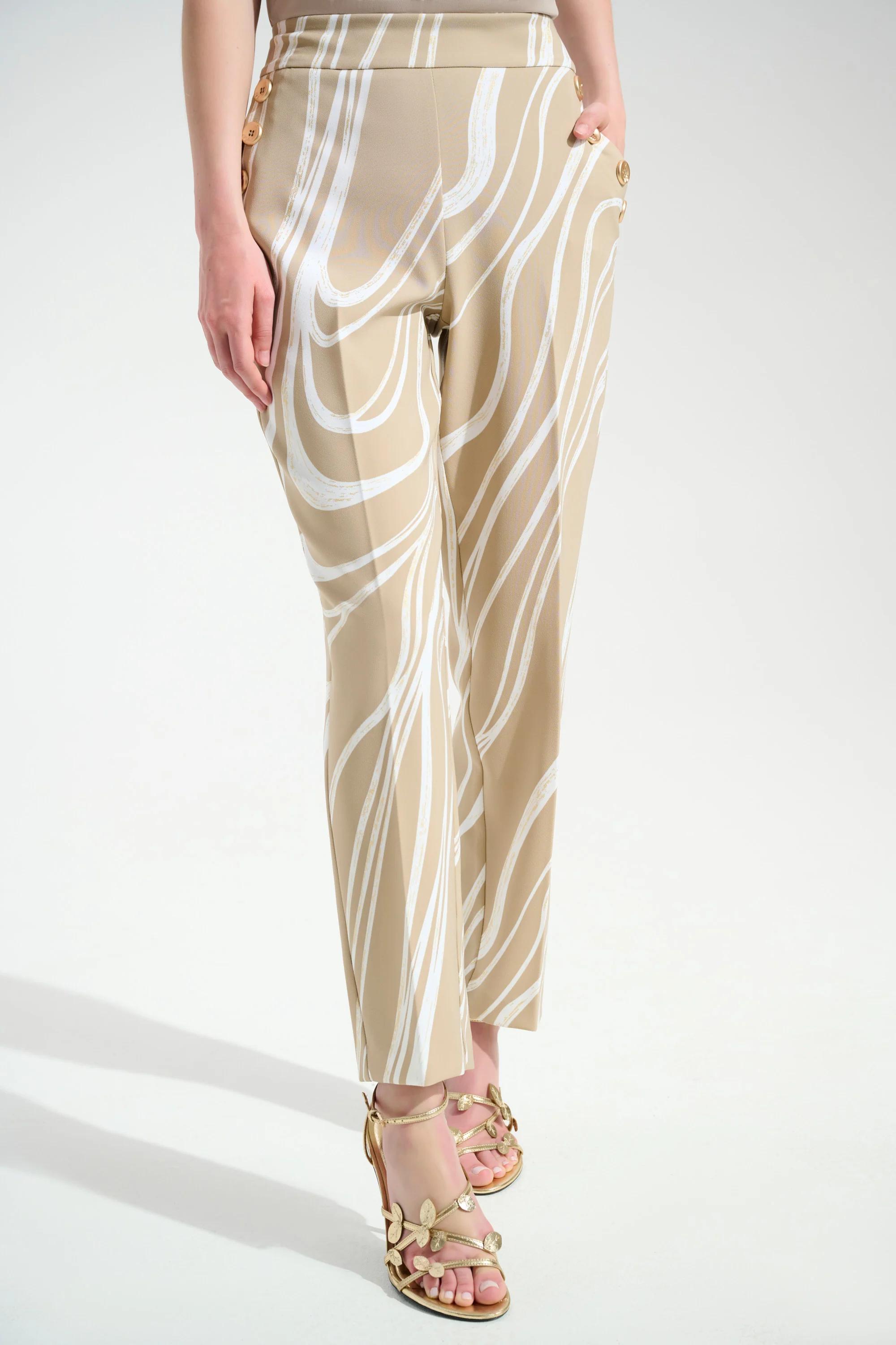 Joseph Ribkoff Abstract Print Pull-On Pants Style 261751