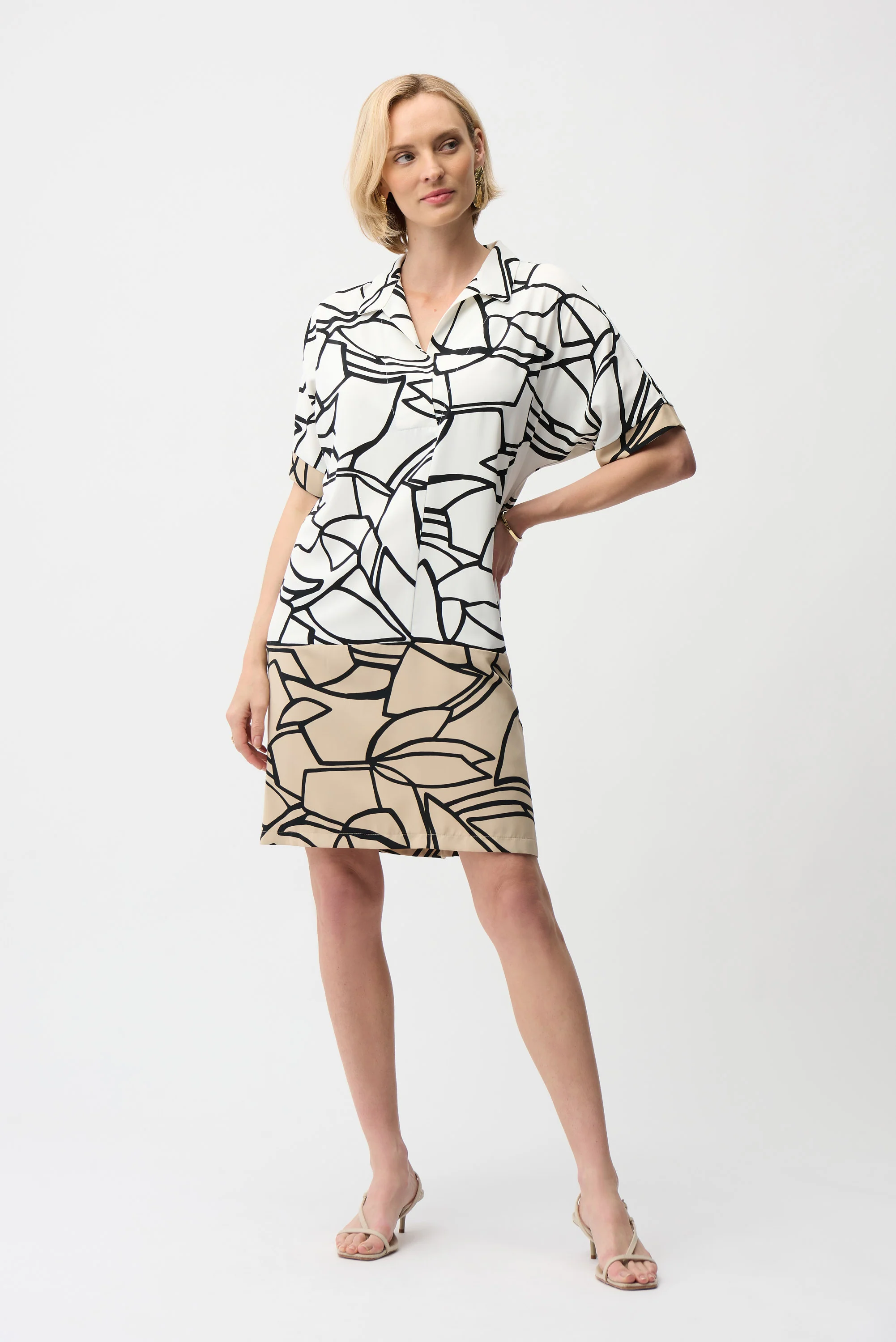 Joseph Ribkoff Abstract Print Shirt Dress Style 261087 - Image 2