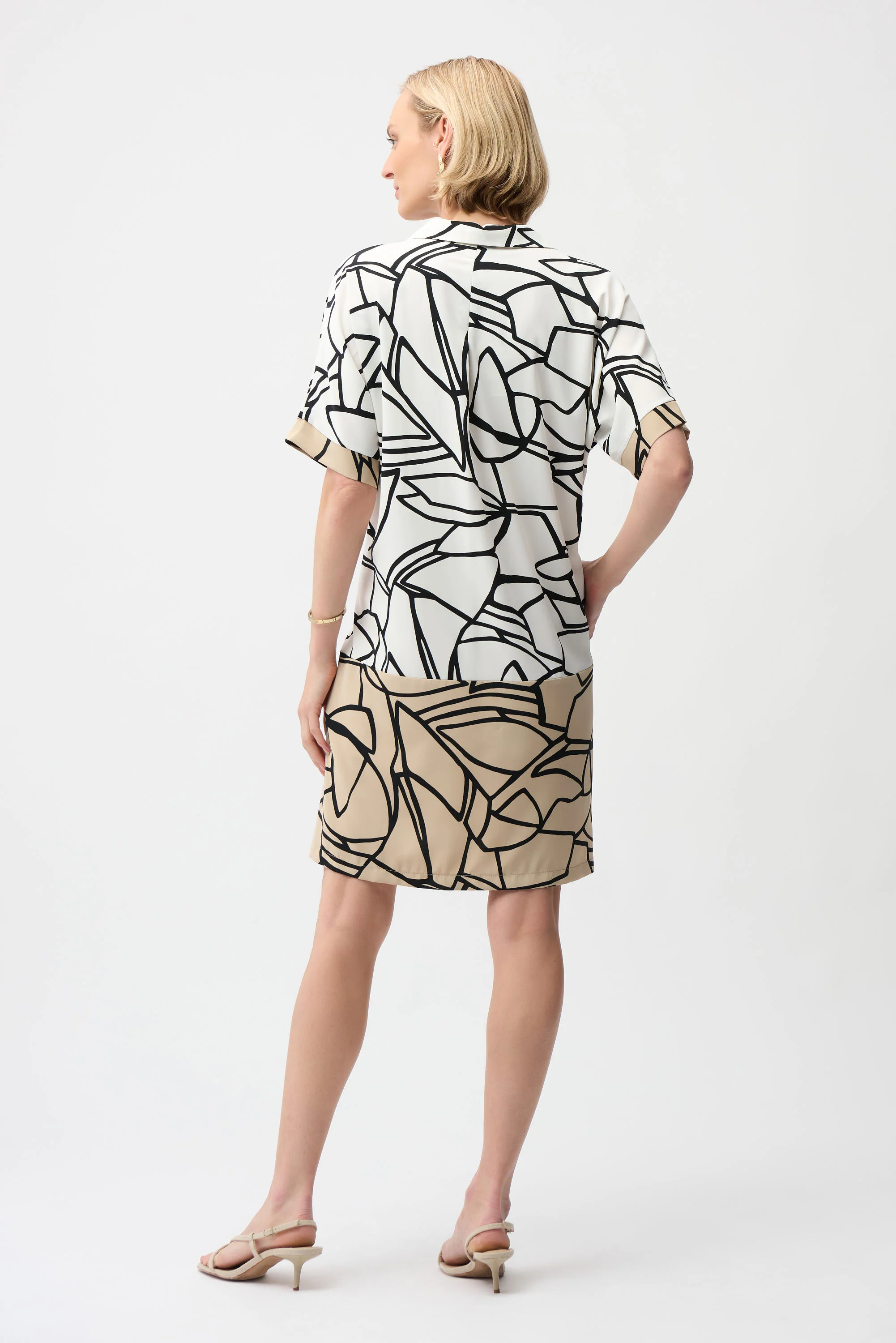 Joseph Ribkoff Abstract Print Shirt Dress Style 261087 - Image 3