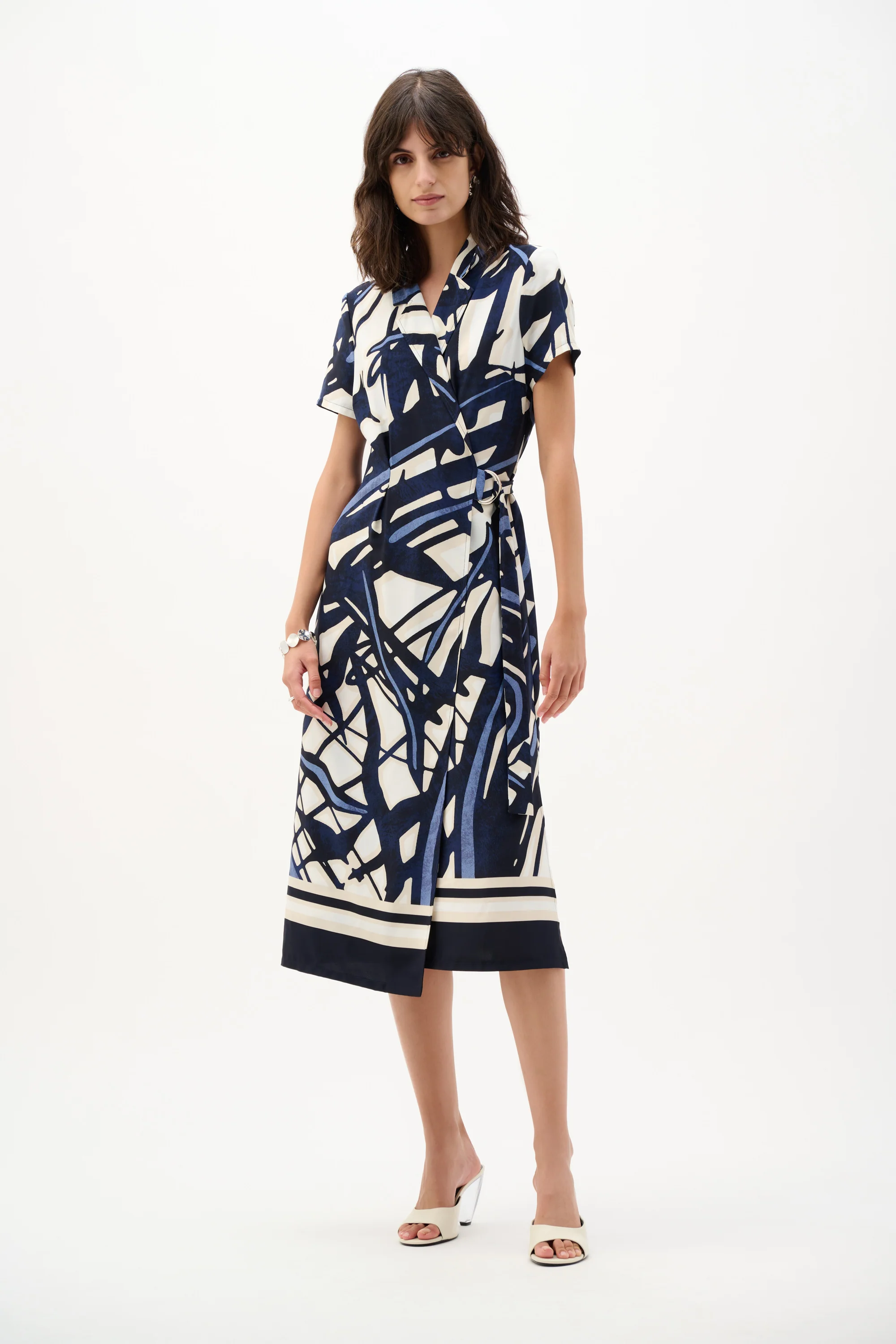 Joseph Ribkoff Abstract Print Shirt Dress Style 262128 - Image 4