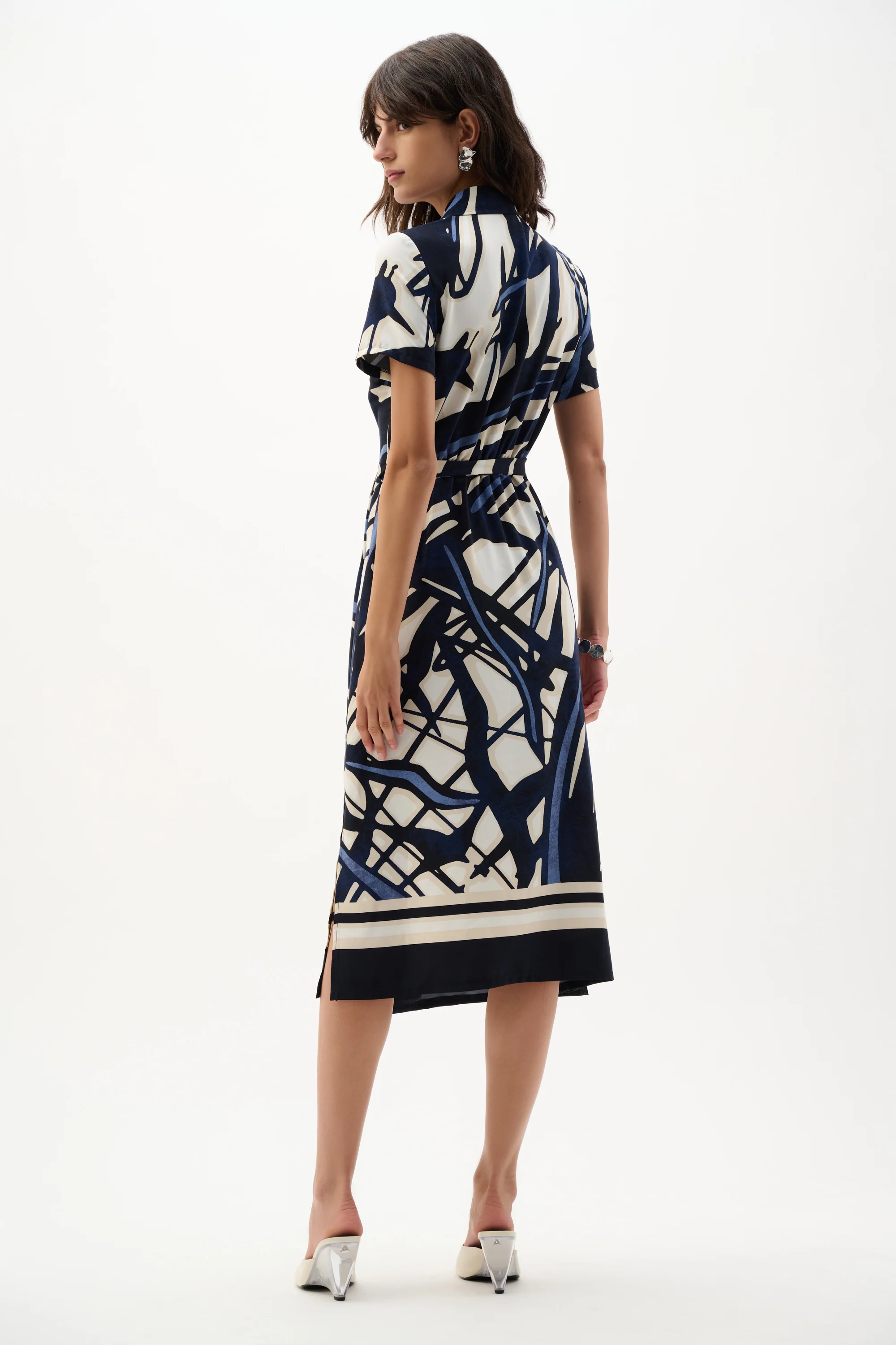 Joseph Ribkoff Abstract Print Shirt Dress Style 262128 - Image 5