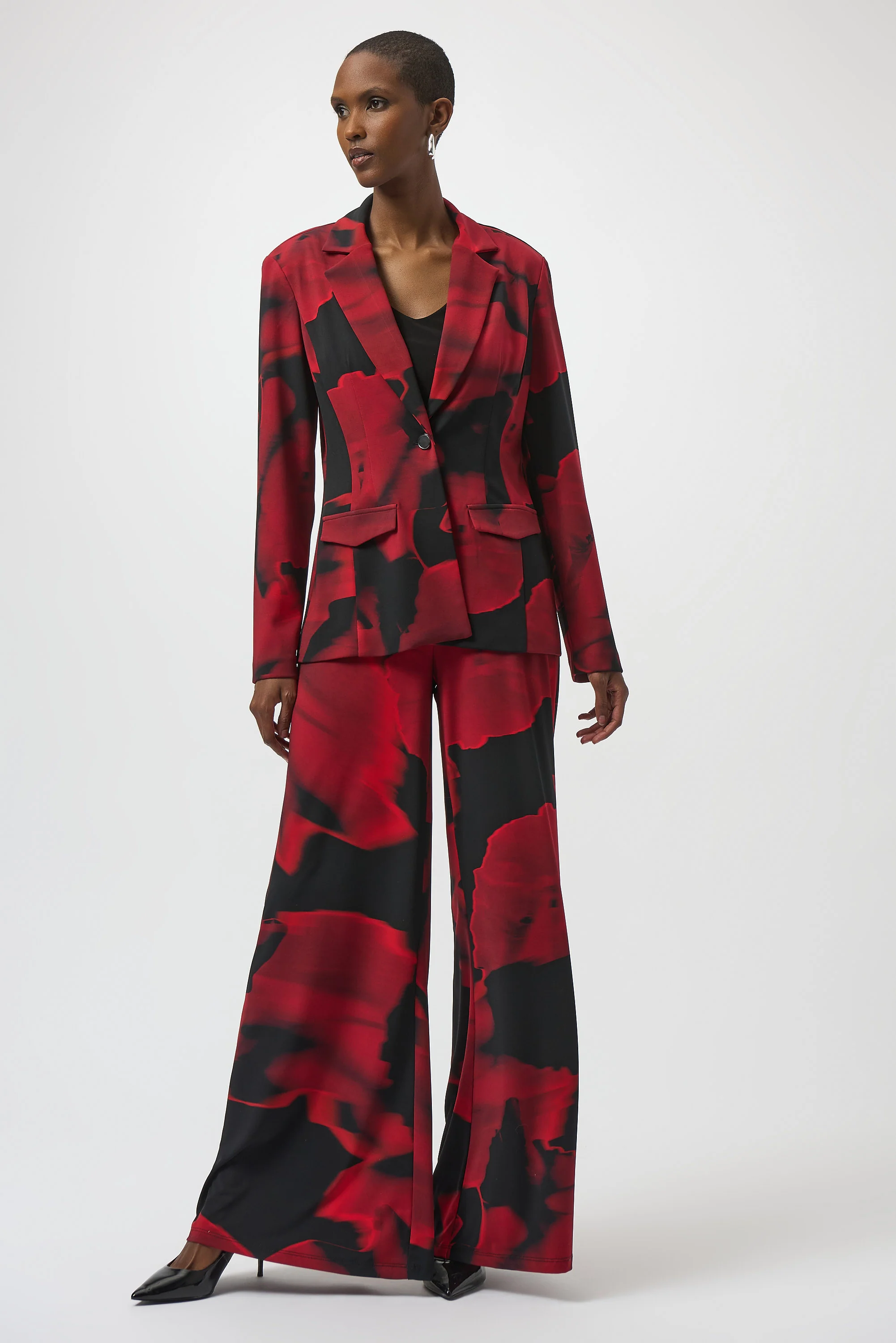 Joseph Ribkoff Abstract Print Straight Blazer Style 254092 - Image 2